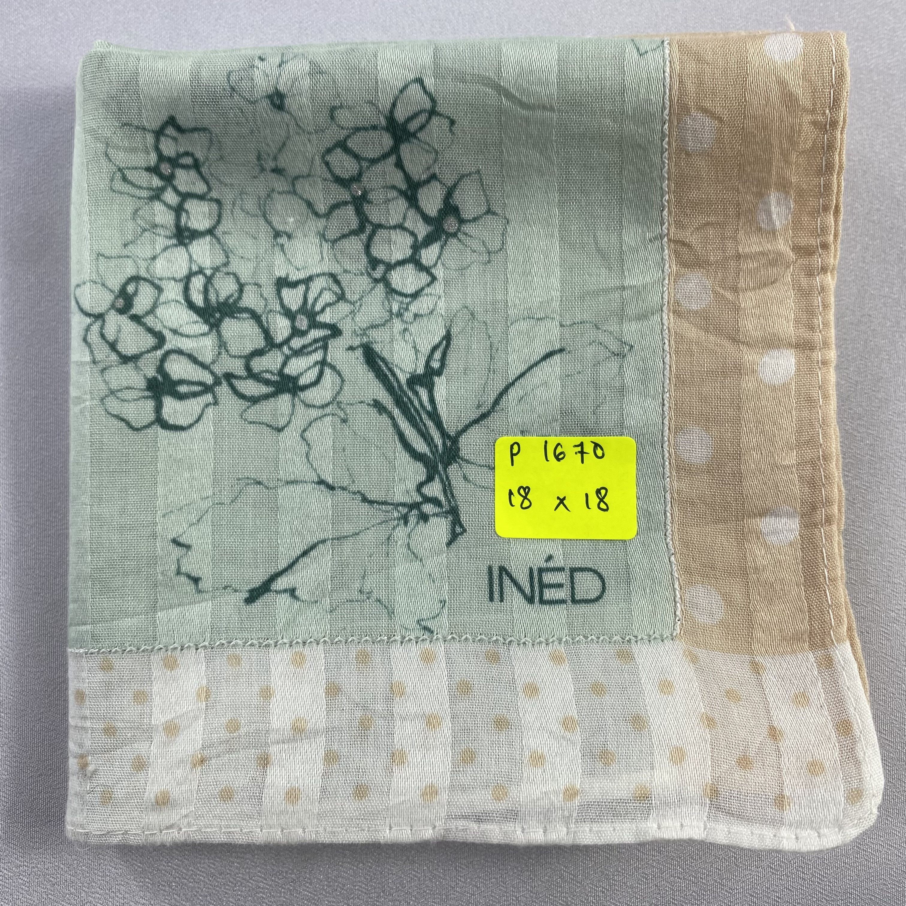 Vintage Ined Bandana/ Handkerchief / Neckerchief-P1670 Size ONE SIZE - 5 Thumbnail