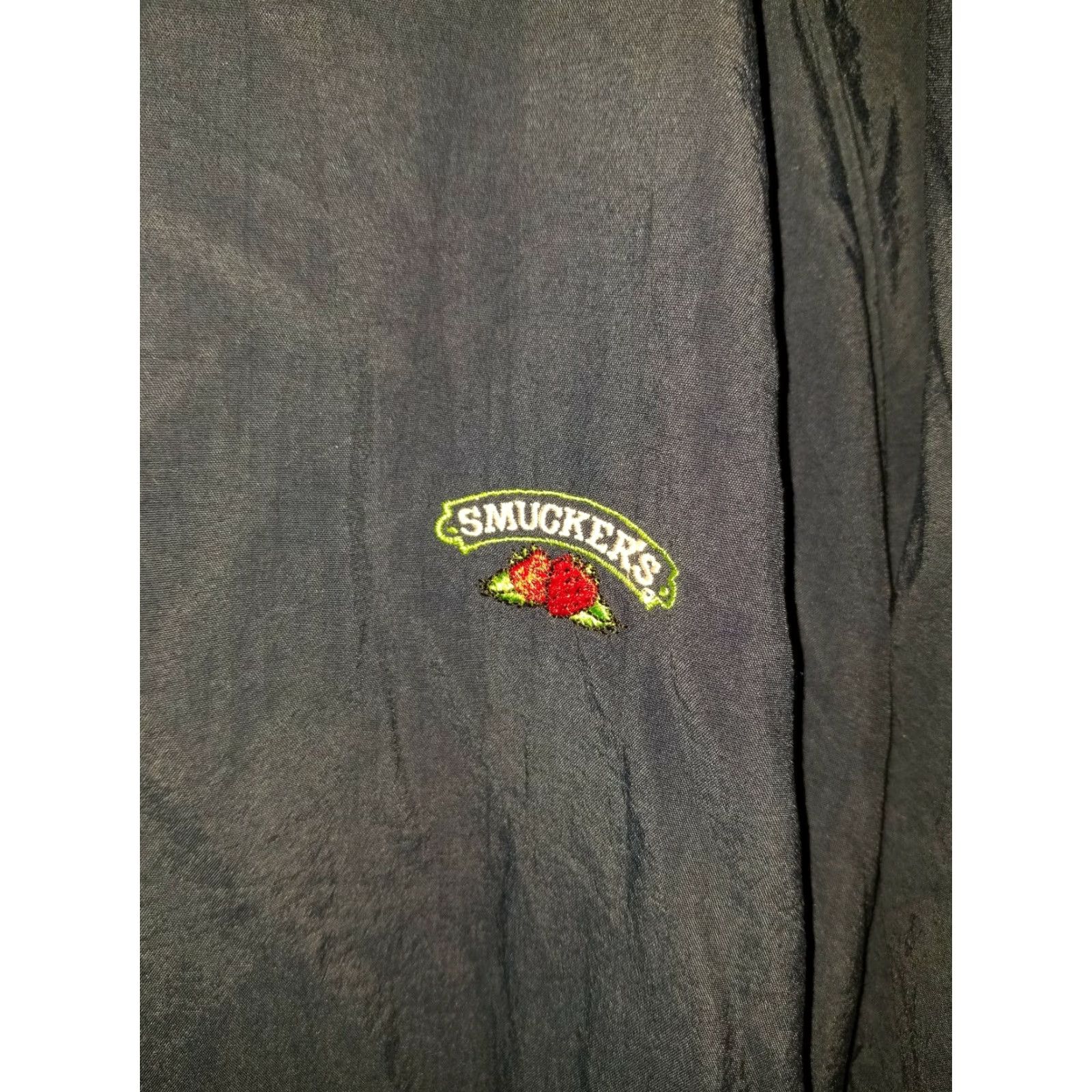 Vintage VINTAGE LaMode Windbreaker Shirt Jacket XL Blue Embroidered Smucker's Co Fruit Spread Jelly Jam Pullover Nylon Men Size US XL / EU 56 / 4 - 2 Thumbnail