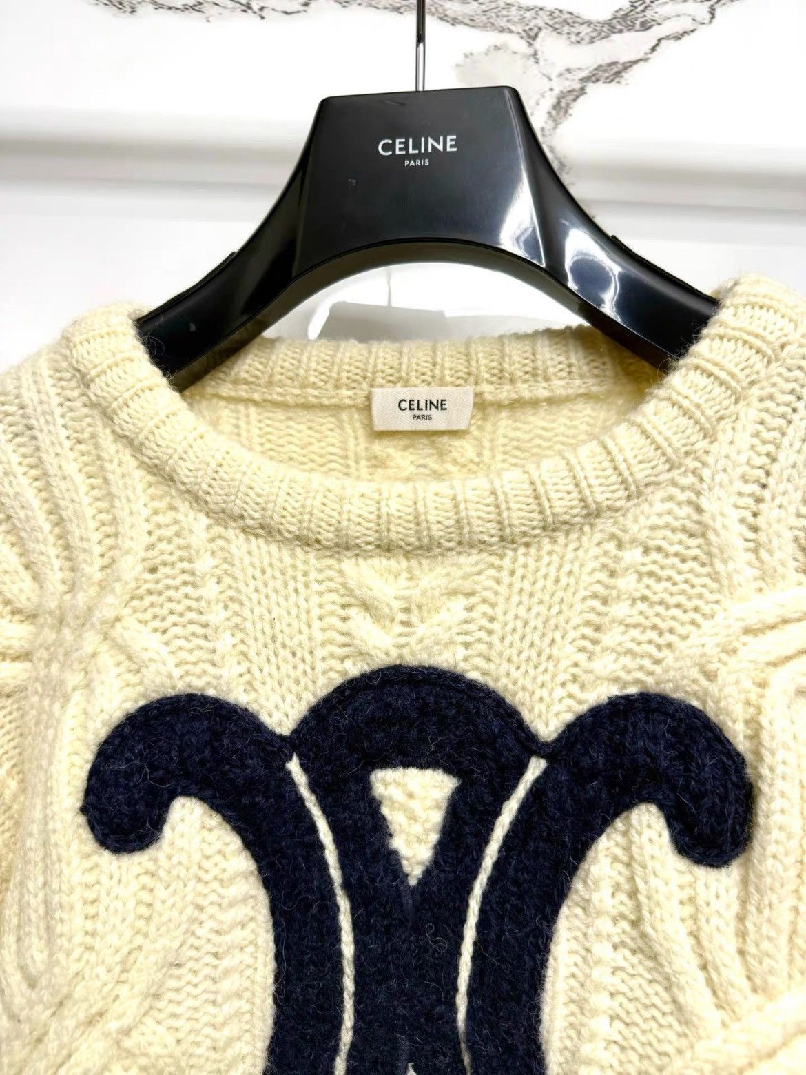 Celine Celine Logo Stitches Knitwear Sweater-2505 | Grailed