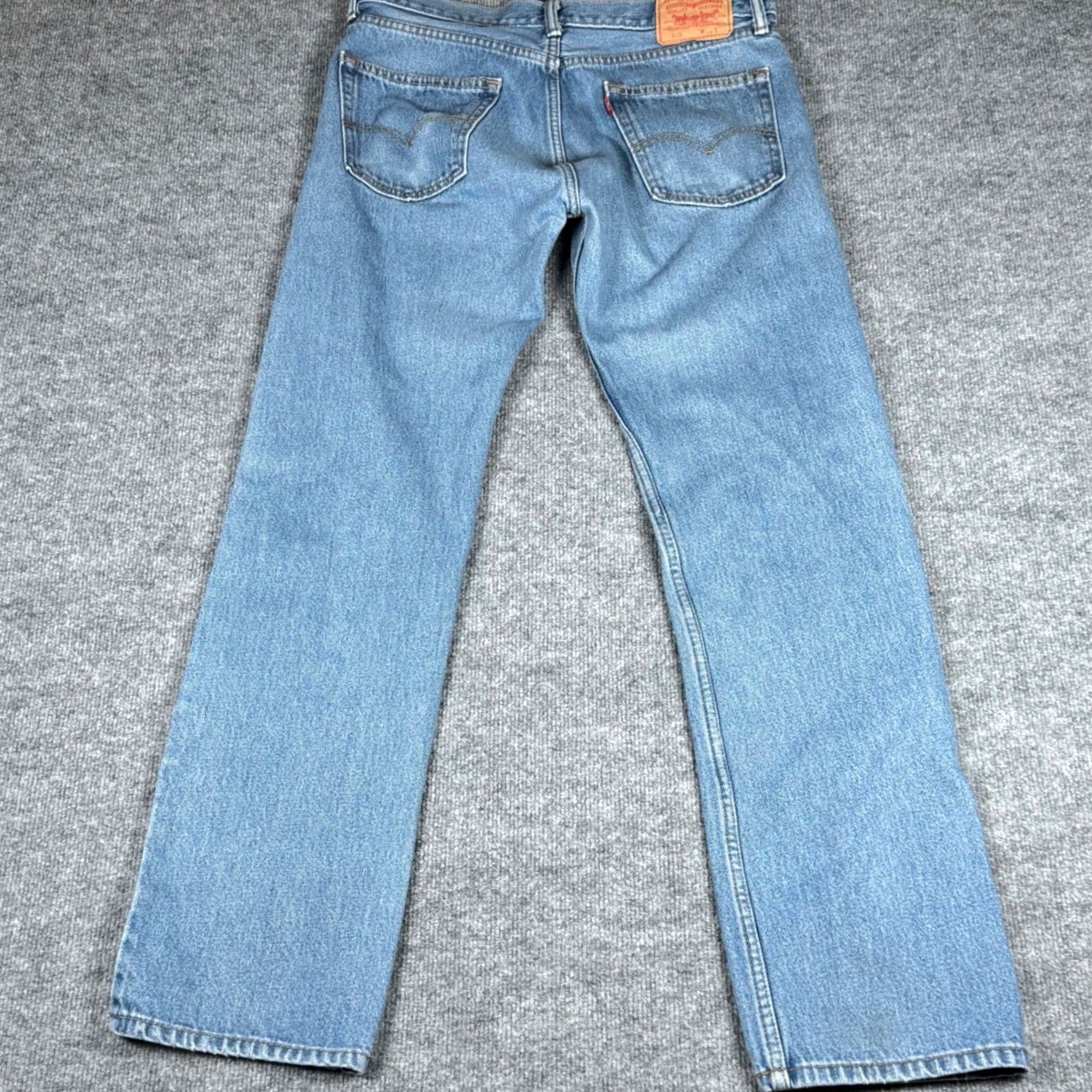 Levi's Levi's 505 Regular Fit Straight Jeans 34x34 Blue Denim Mens Jeans Straight Leg 34 Inseam Regular Fit Vintage No Size US 34 / EU 50 - 5 Thumbnail