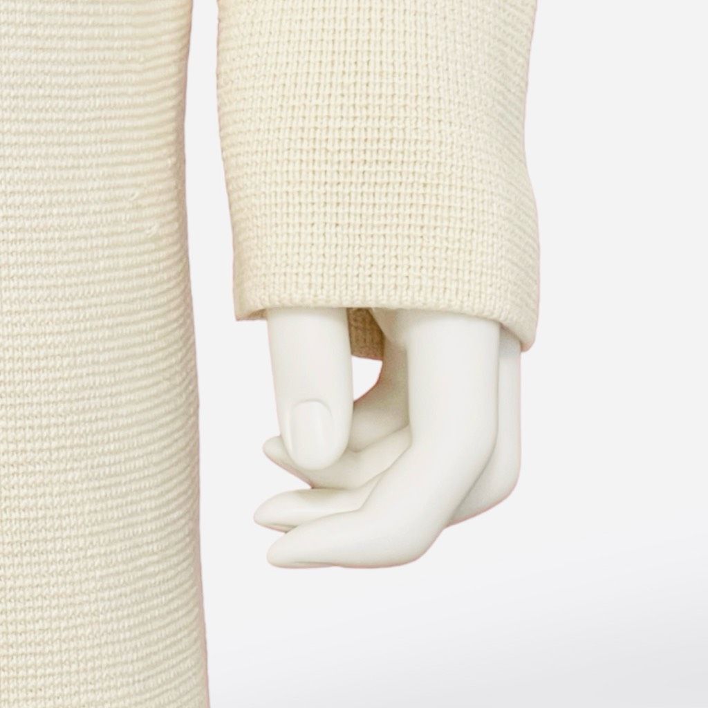 Other Talbots Open Face Ivory Cream Thick Cotton Rayon Long Sweate Size S / US 4 / IT 40 - 3 Thumbnail