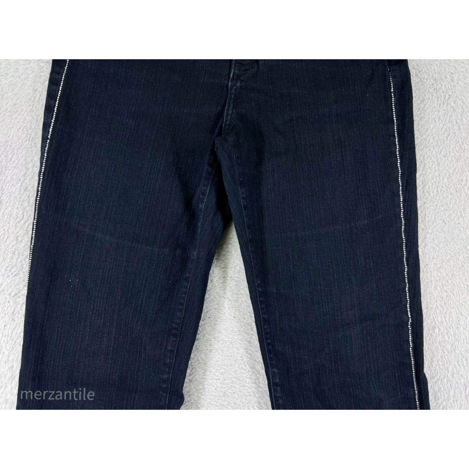 NYDJ Not Your Daughters Jeans NYDJ Jeans Bootscut Blue Denim 8 Women Regular 5-Pocket Stretch Dark Wash Western USA Mens? Size 30" / US 8 / IT 44 - 7 Thumbnail