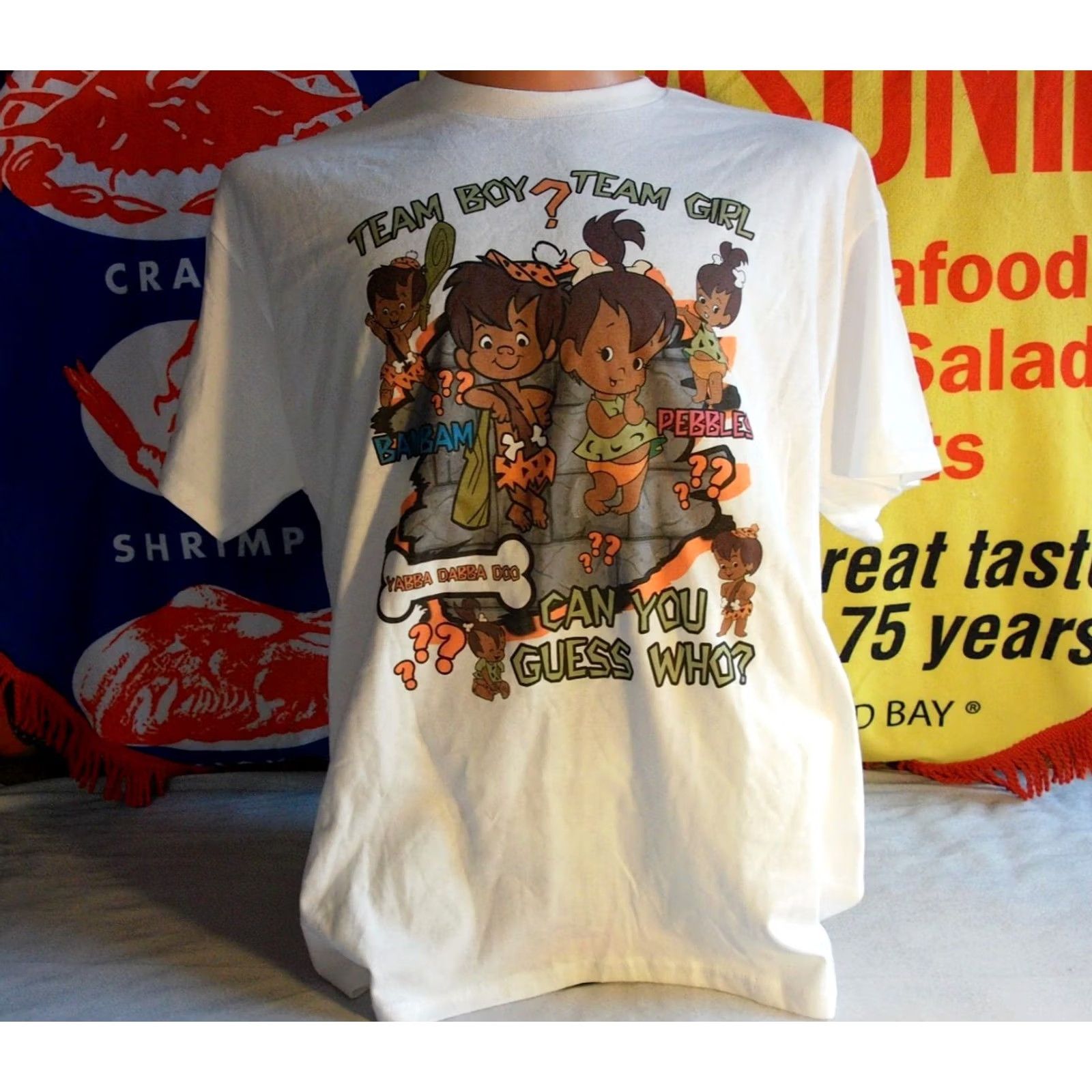 Gildan Gildan T-Shirt Team Boy/Team Girl Gender Reveal Graphic Print Adult XL White Men XS? Size US XL / EU 56 / 4 - 2 Thumbnail