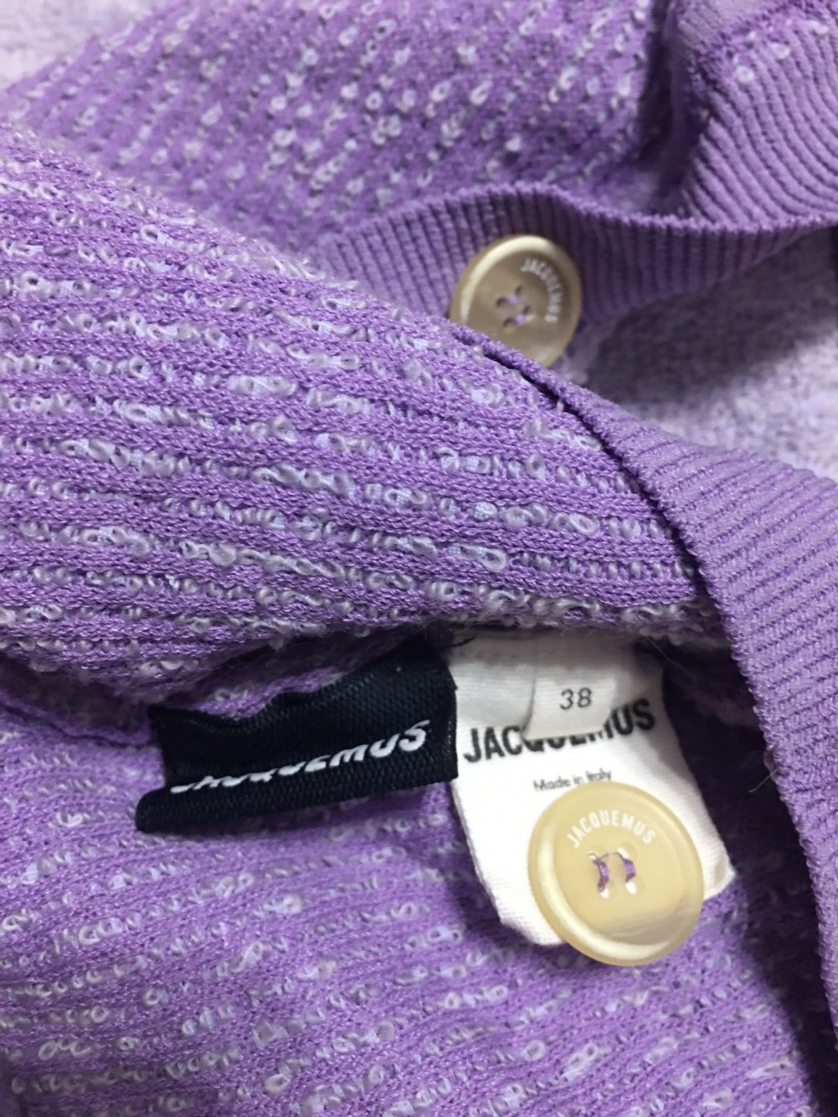Jacquemus Jacquemus' Le Cardigan Campana Purple Crop Top EU38 Size XS / US 0-2 / IT 36-38 - 9 Thumbnail