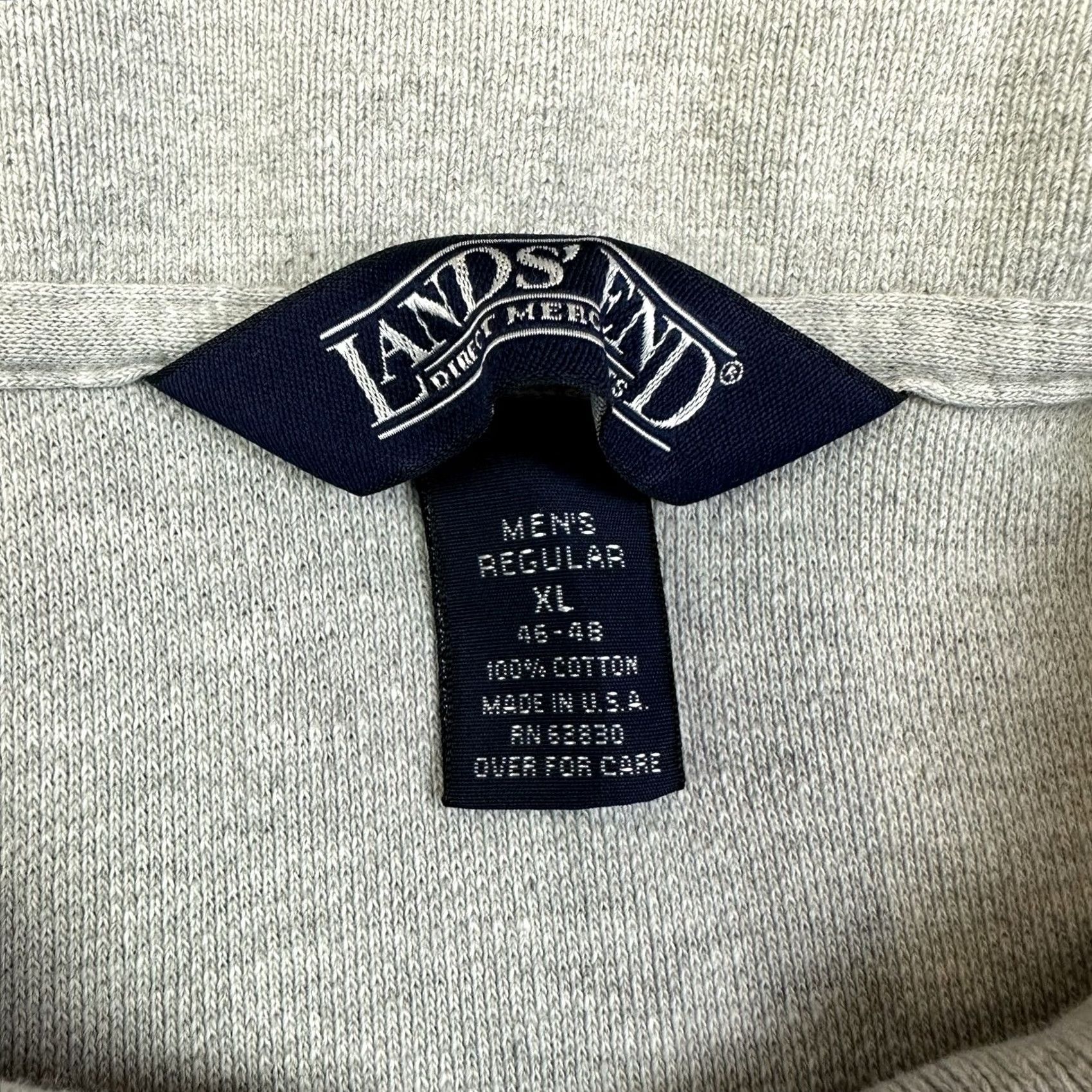 Lands' End VINTAGE Lands End Polo Shirt Men's XL Gray 100% Cotton Made In USA Polo, Short Sleeve, Collared, Regular Fit Size US XL / EU 56 / 4 - 2 Thumbnail