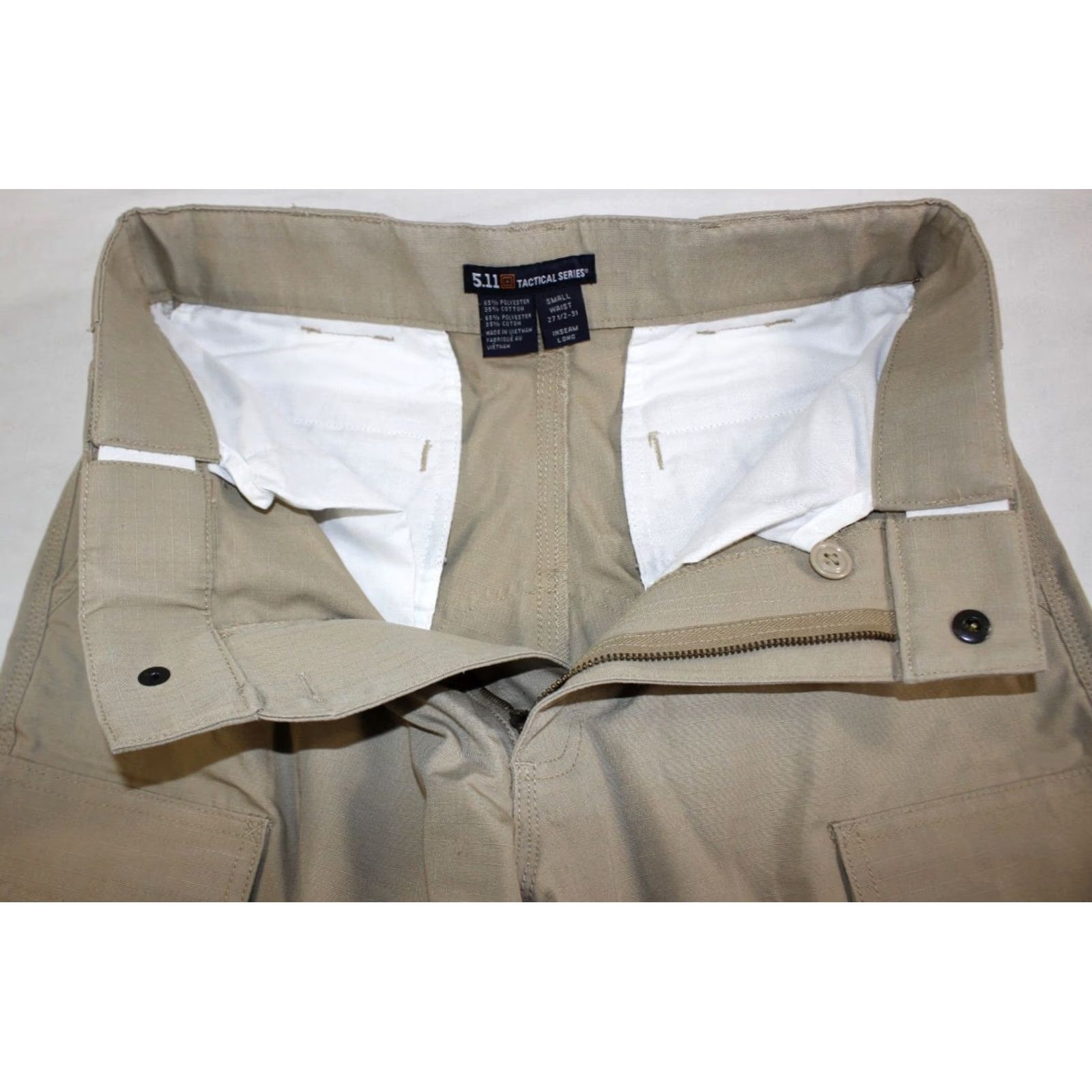 Vintage 5.11 Tactical Pants Men's S Long Lightweight TDU Ripstop Cargo Beige Size US 29 - 6 Thumbnail