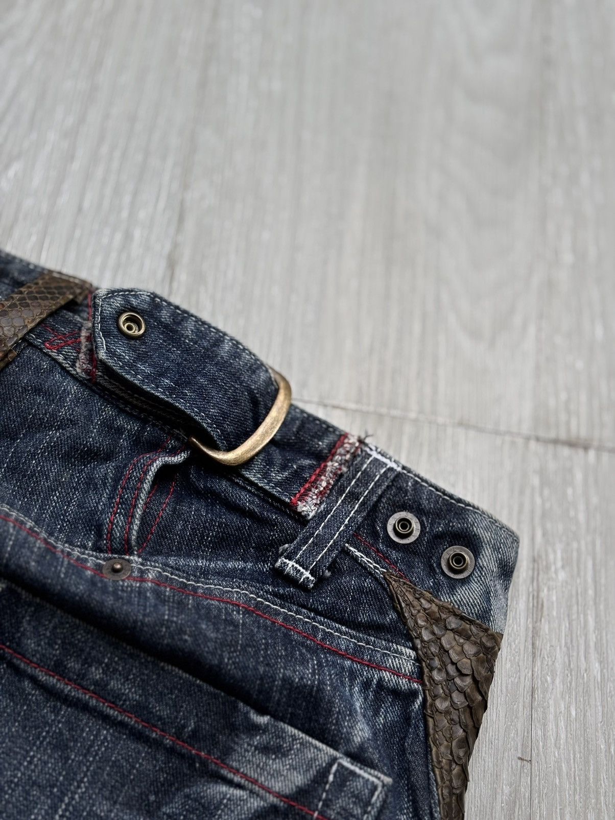 Japanese Brand REVOLUTION lace up flare jeans Size US 27 - 13 Thumbnail