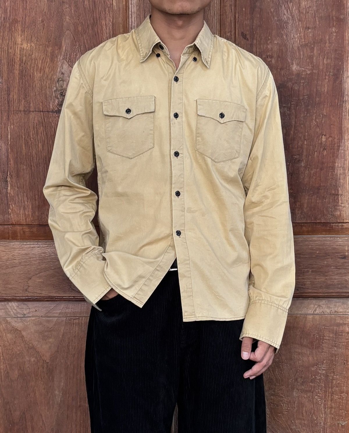Dior FREE TAX! Double Pocket Slim Shirt by Hedi Slimane Size US S / EU 44-46 / 1 - 1 Thumbnail