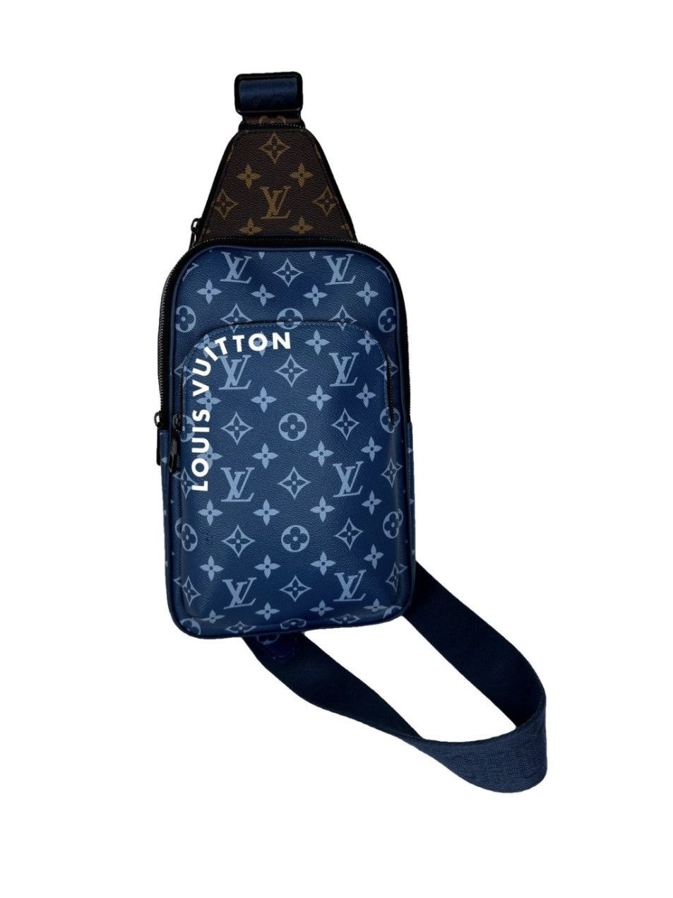 Louis Vuitton Monogram Eclipse Avenue Sling Sacs Bag in Blue, Men's