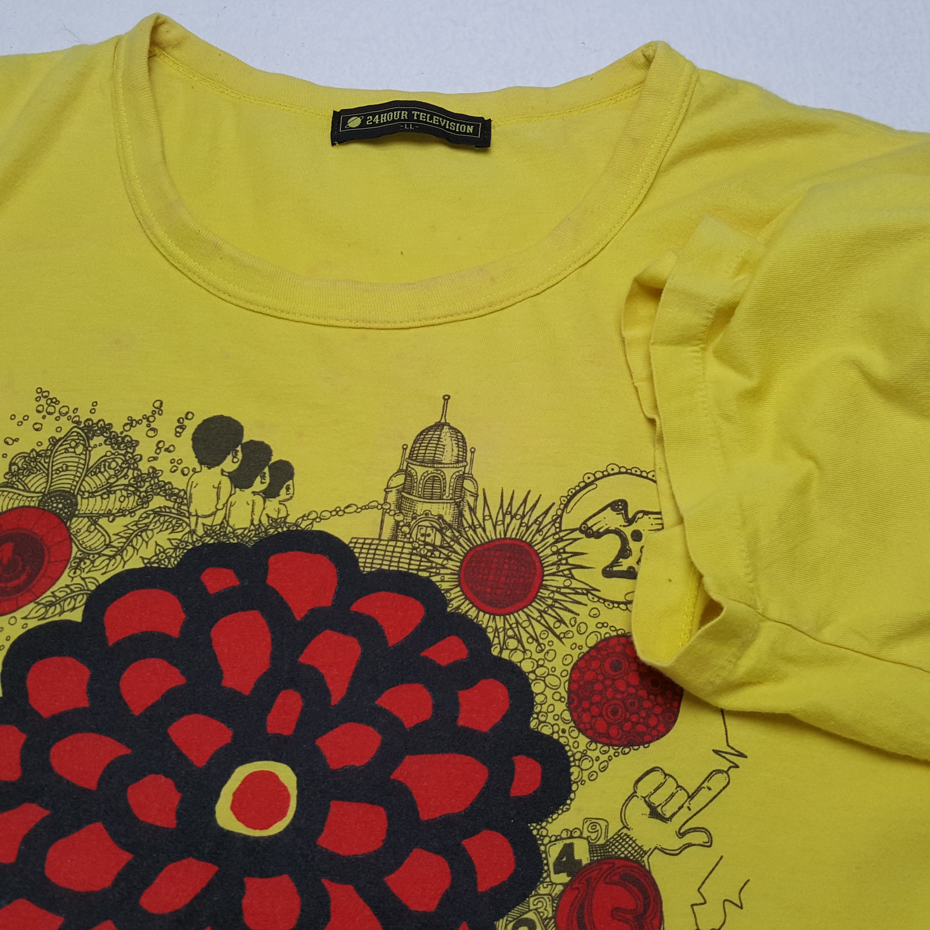Vintage 24Hour Television Tshirt YAYAOI KUSMA x SATOSHI OHNO Size US XL / EU 56 / 4 - 6 Thumbnail