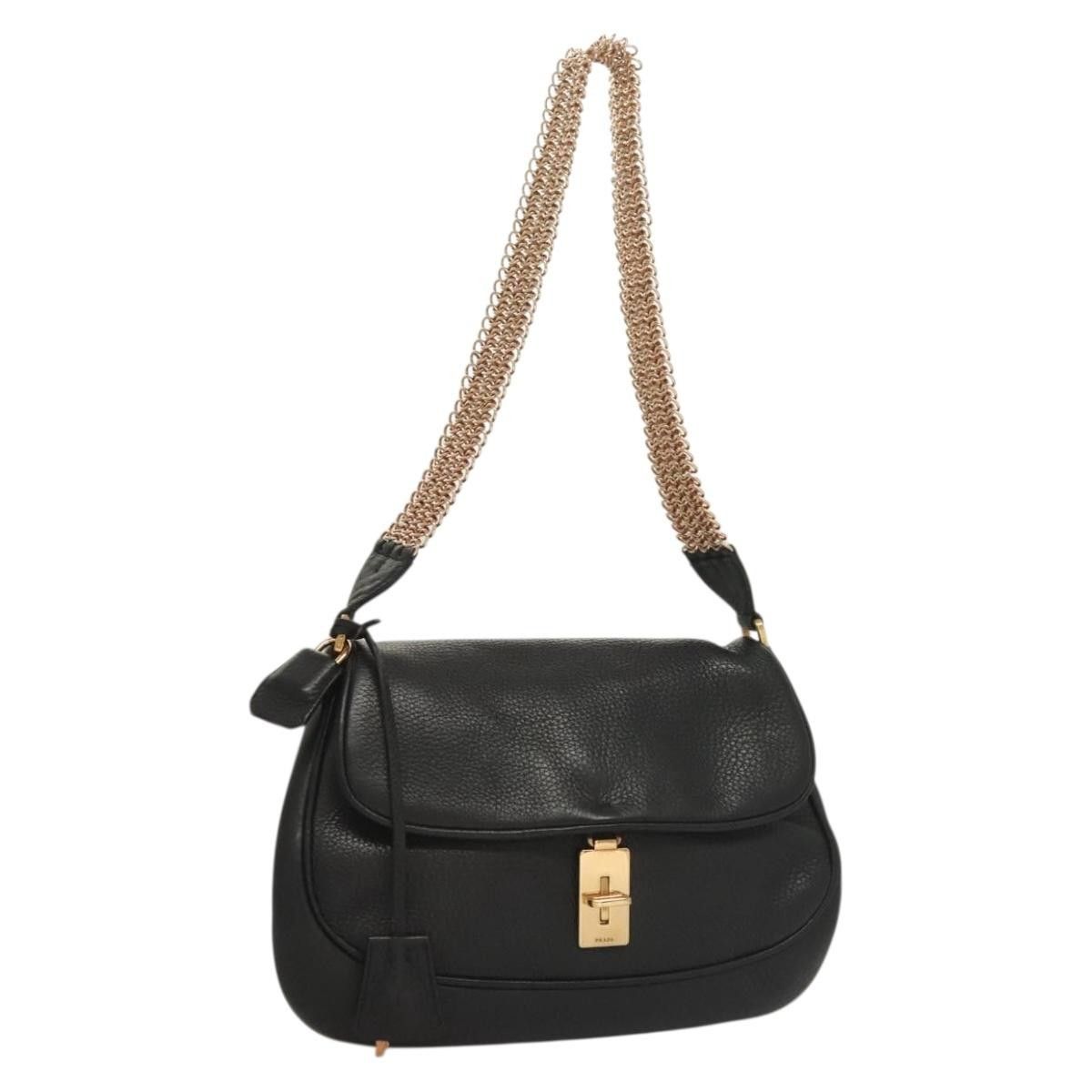 Prada Prada Vintage Chain Flap Shoulder Bag Leather Size ONE SIZE - 1 Thumbnail
