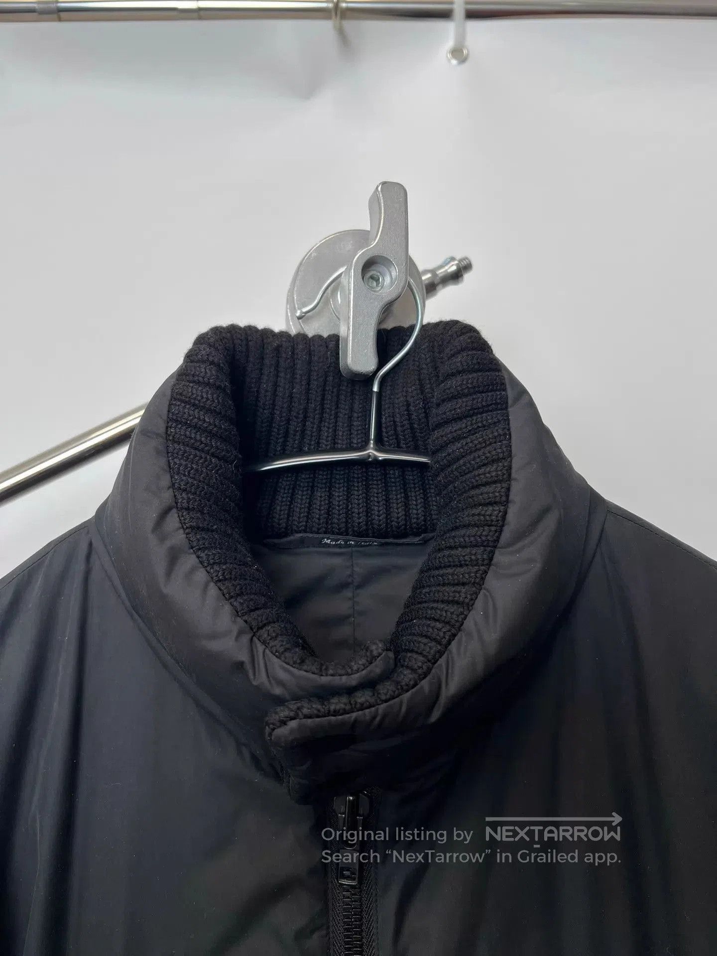 Maison Margiela Black Puffer Jacket with High Collar and Zip Pockets. Size US M / EU 48-50 / 2 - 4 Thumbnail