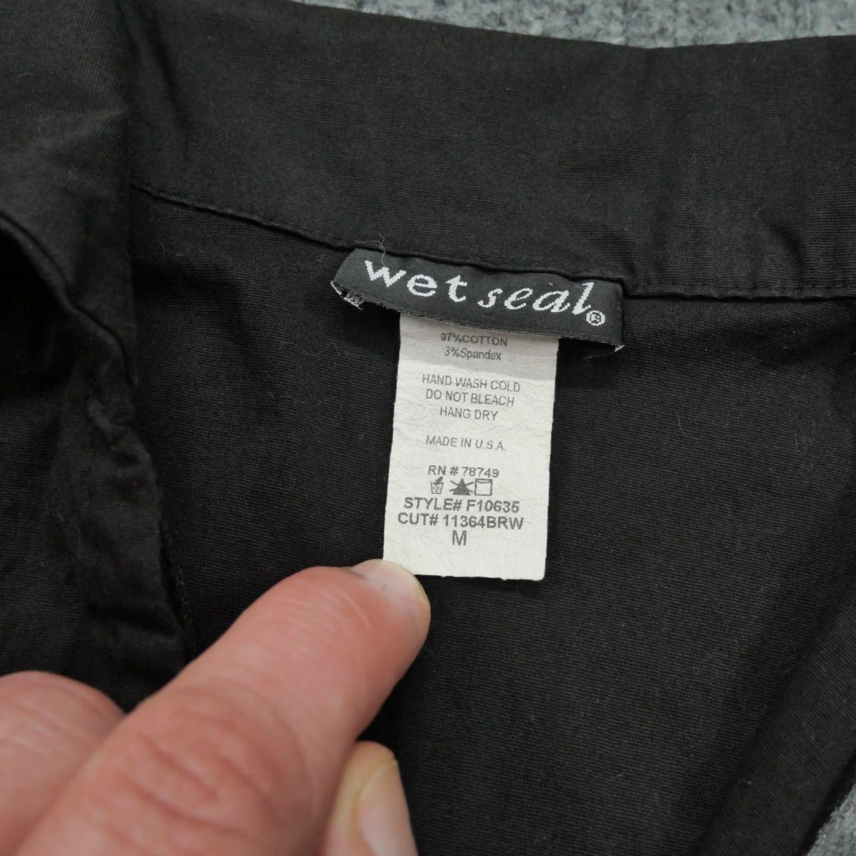 Vintage VINTAGE Wet-seal Dress Womens M Black Collared Stretch Sheath 90s Y2K Size M / US 6-8 / IT 42-44 - 6 Thumbnail