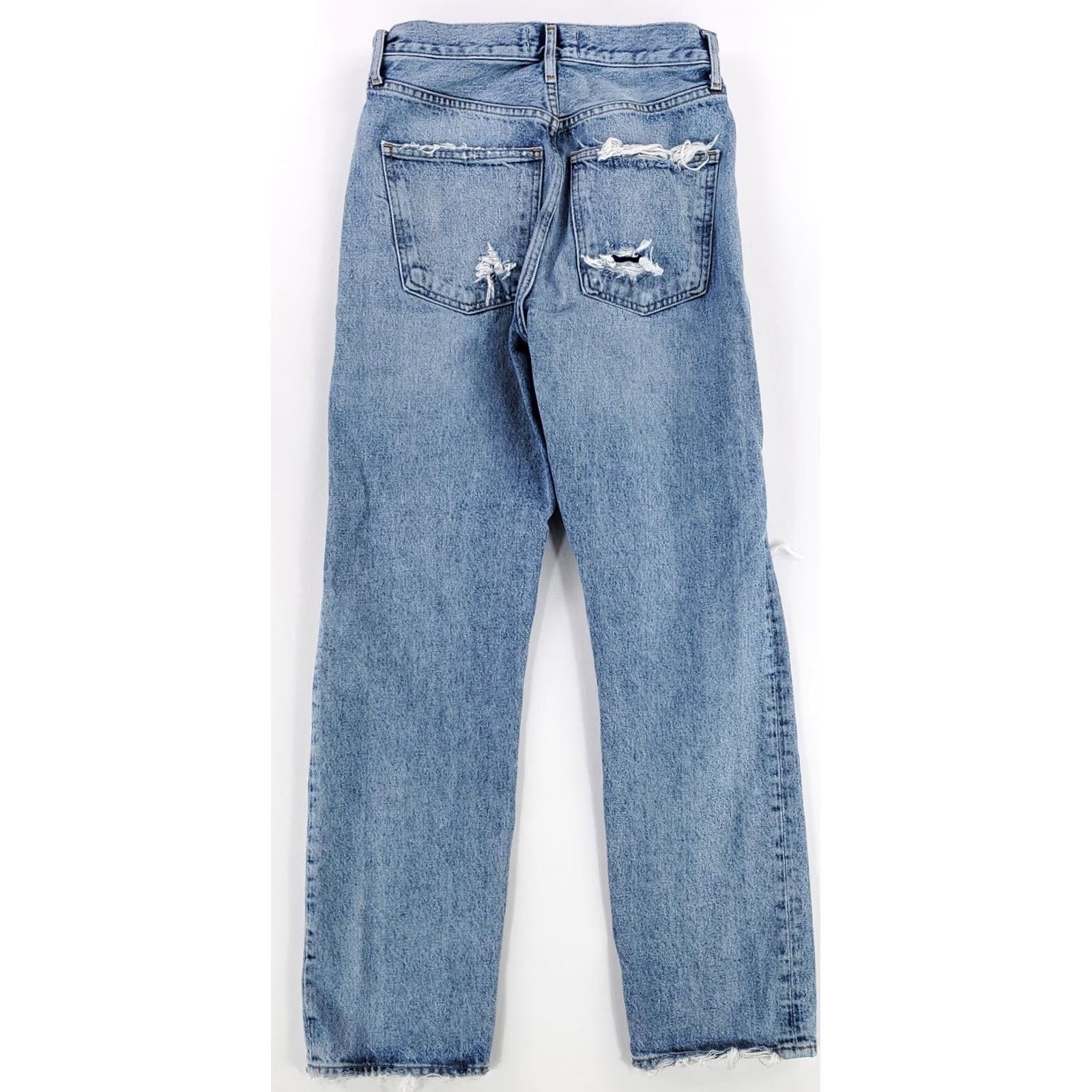 Agolde AGOLDE 90s Jean Distressed Blue Jeans Womens 28 Adult Regular 28 x 29 Actual Straight Jeans Jeans Blue Womens Size 28" / US 6 / IT 42 - 5 Thumbnail