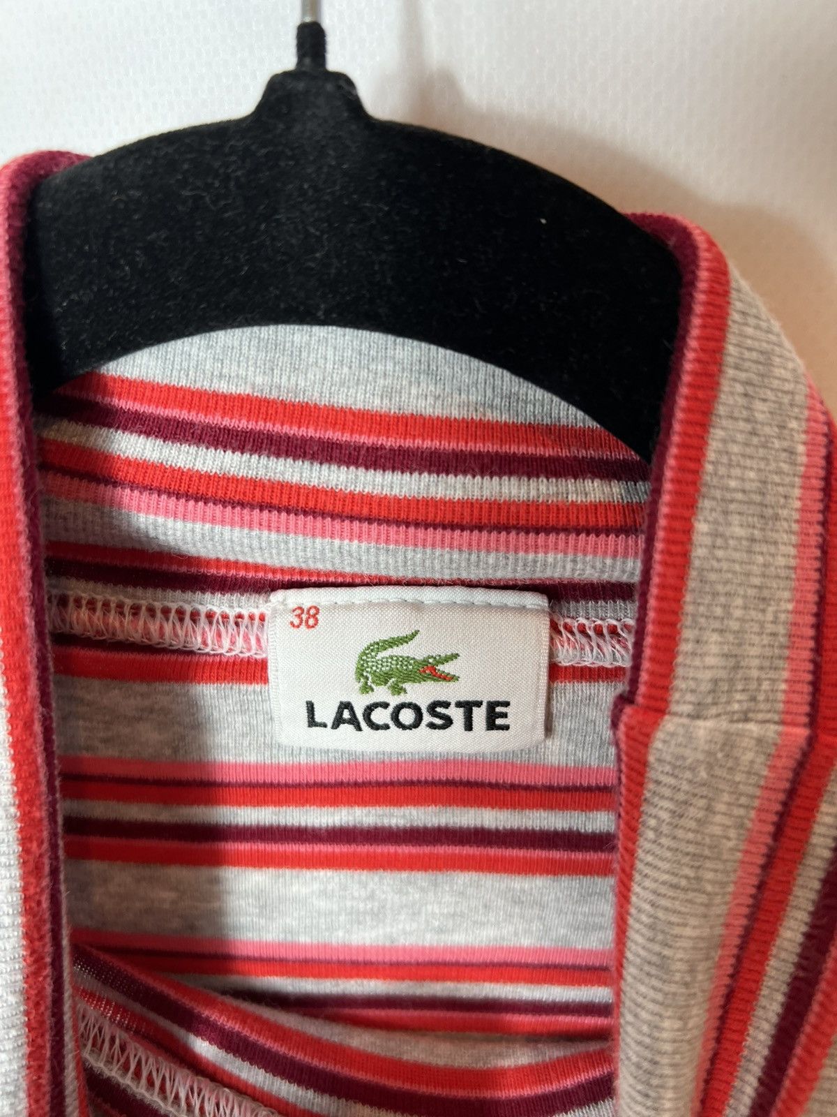 Lacoste Vintage streetwear y2k hype Lacoste Striped Long Sleeve Size XS / US 0-2 / IT 36-38 - 5 Thumbnail