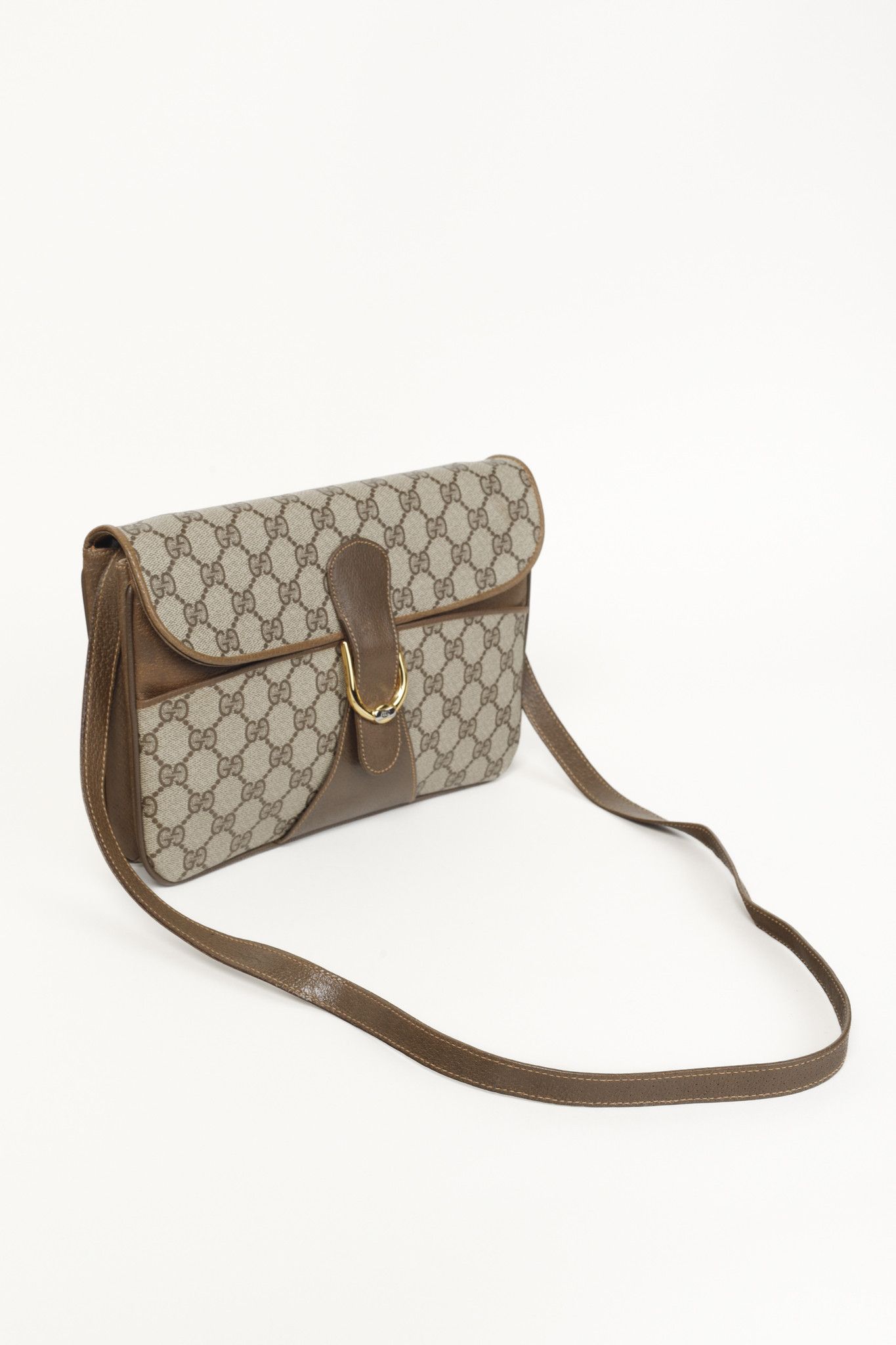 Gucci Gucci Vintage Beige Monogram Messenger Clutch Size ONE SIZE - 7 Thumbnail