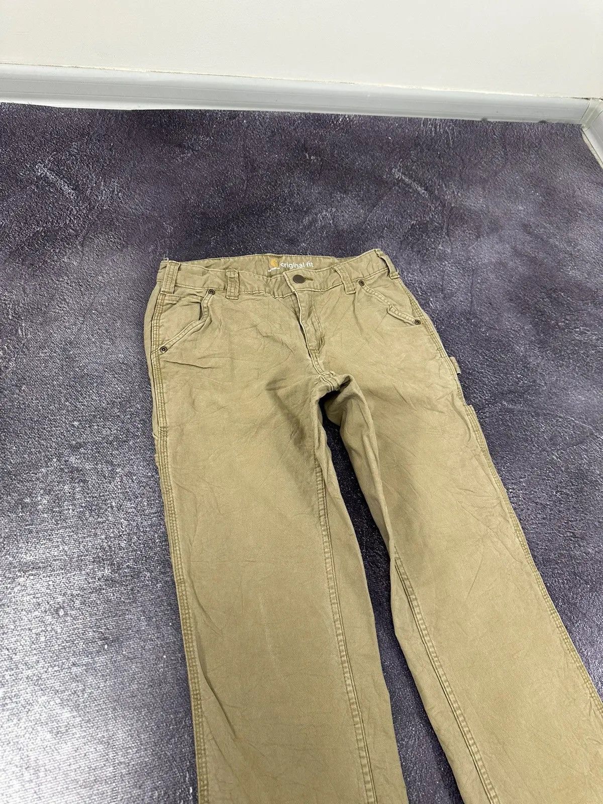 Carhartt × Vintage Vintage Carhartt Y2K Work American Cream Hype Pants Size US 28 / EU 44 - 7 Thumbnail