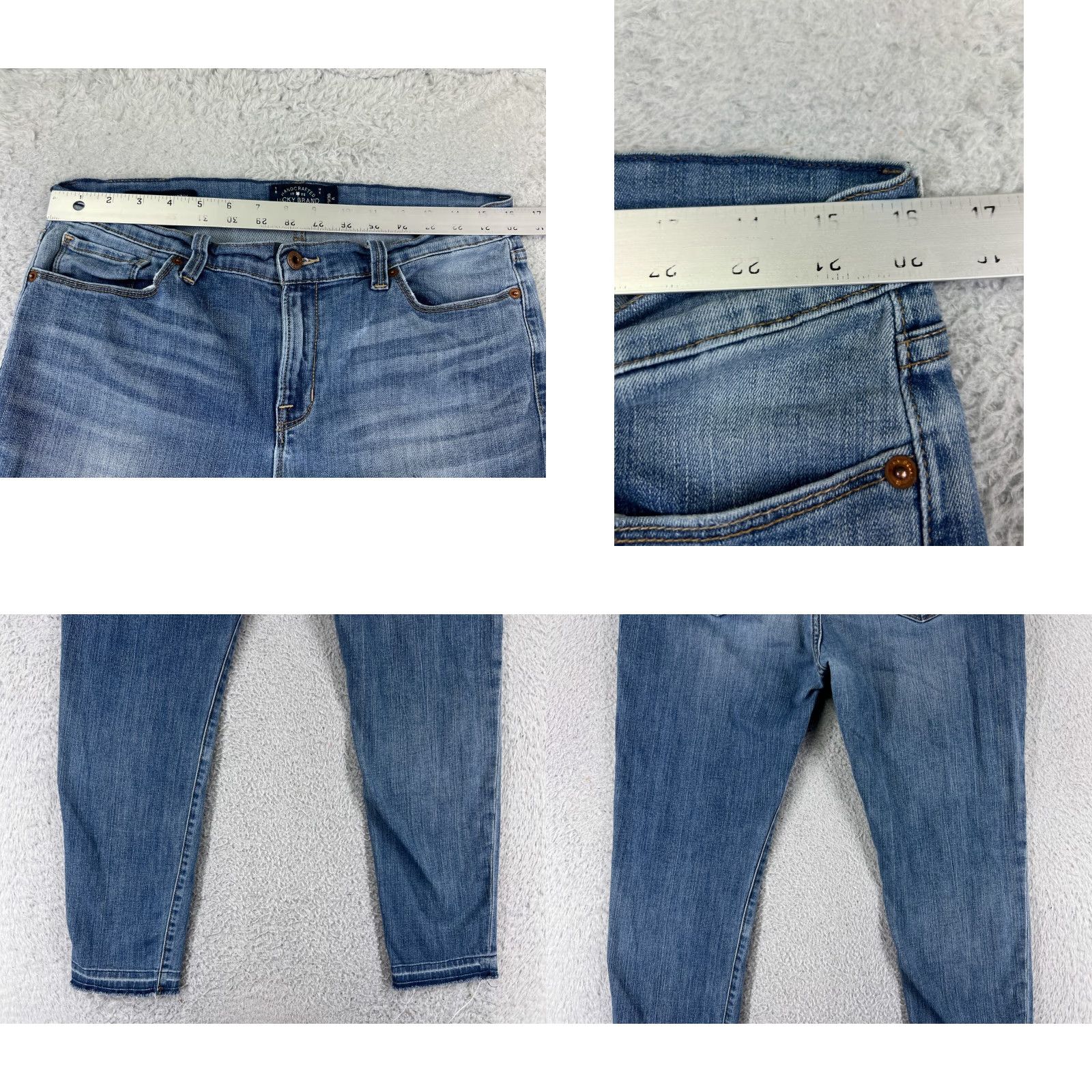 Lucky Brand Lucky Brand Jeans Womens 10 Blue Denim Skinny 5-Pocket Regular Inseam 25.5in Medium Wash 90s Theme Comfort Cotton Blend N/A Size 32" / US 10 / IT 46 - 9 Thumbnail
