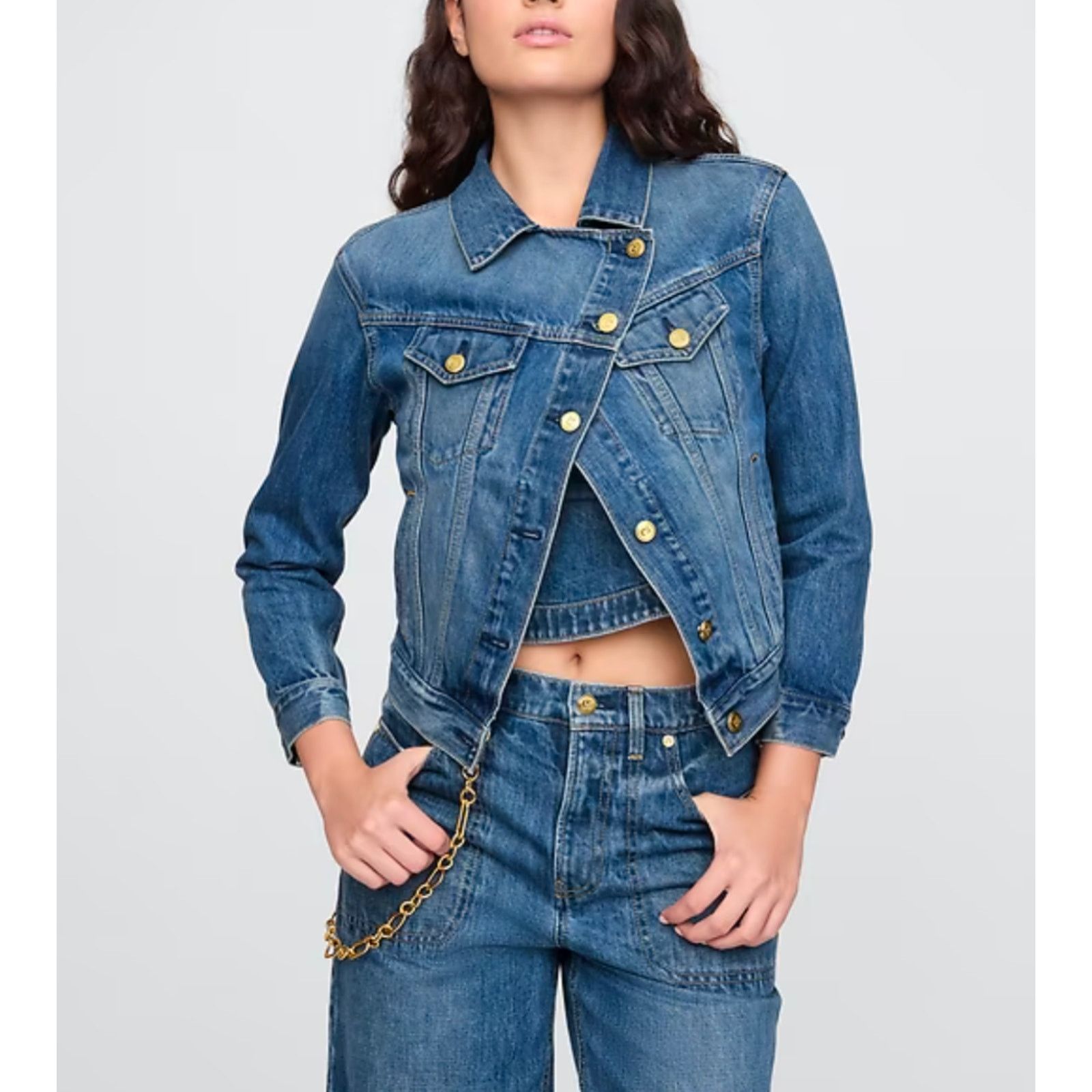Cult Gaia Gap × Cult Gaia - Asymmetrical Denim Jacket / S / NWT Size S / US 4 / IT 40 - 1 Thumbnail