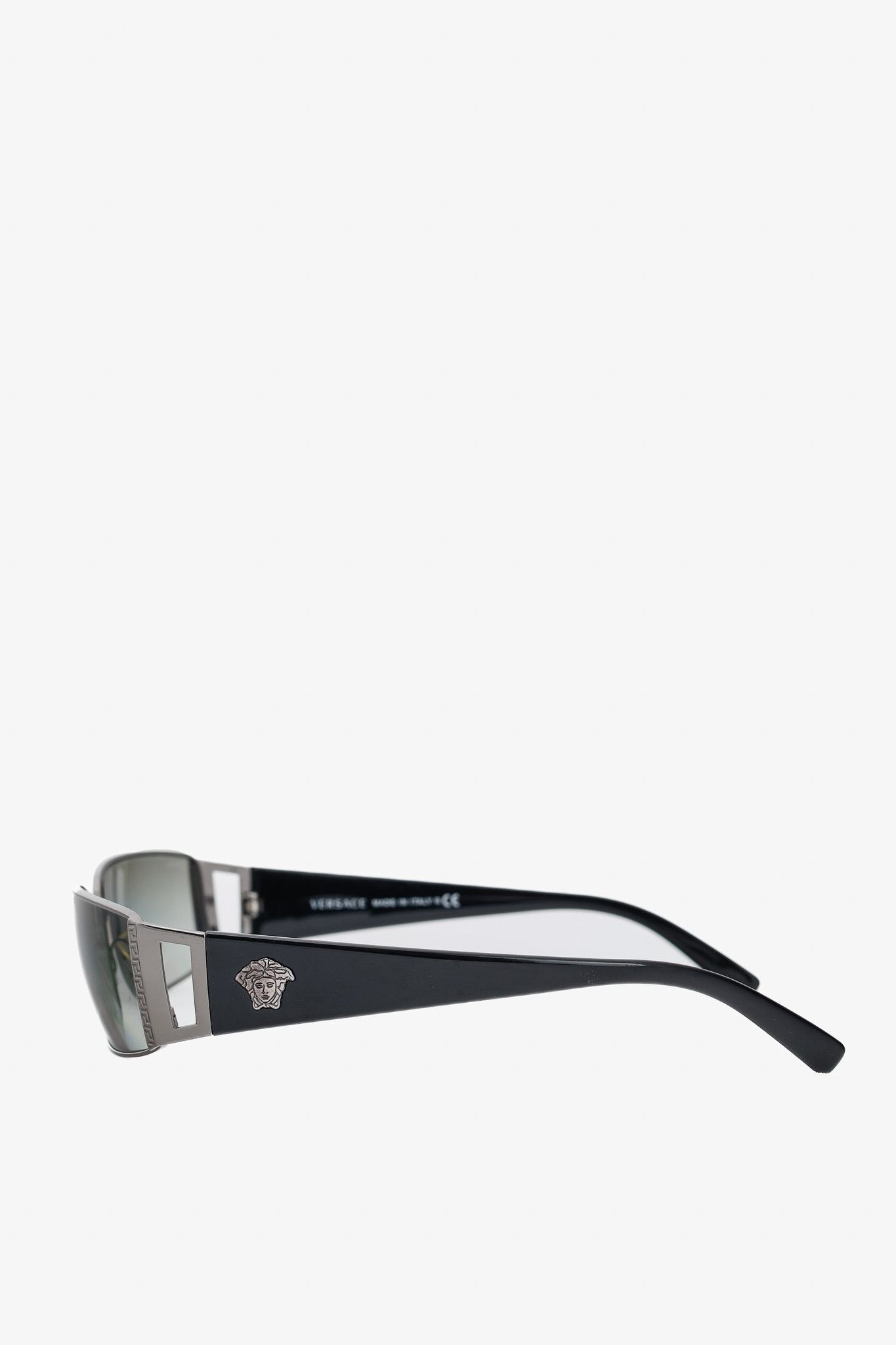 Versace Versace VE2021 Black Medusa-Temple Rectangle Sunglasses Size ONE SIZE - 4 Thumbnail
