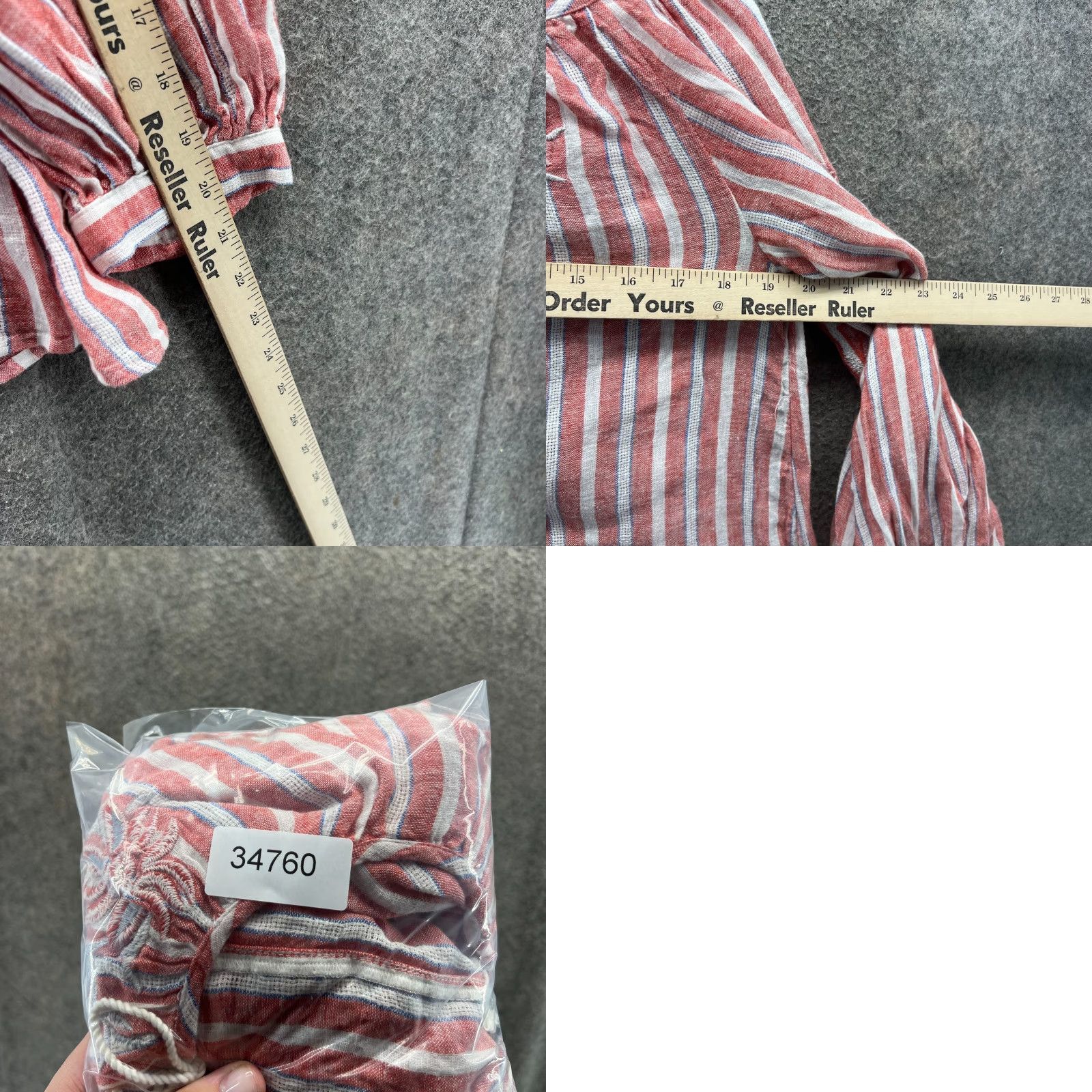 Anthropologie Anthropologie Shirt Womens Medium Red White Striped Embroidered Boho Akemi + Kin Blouse Casual Mens? Size M / US 6-8 / IT 42-44 - 8 Thumbnail