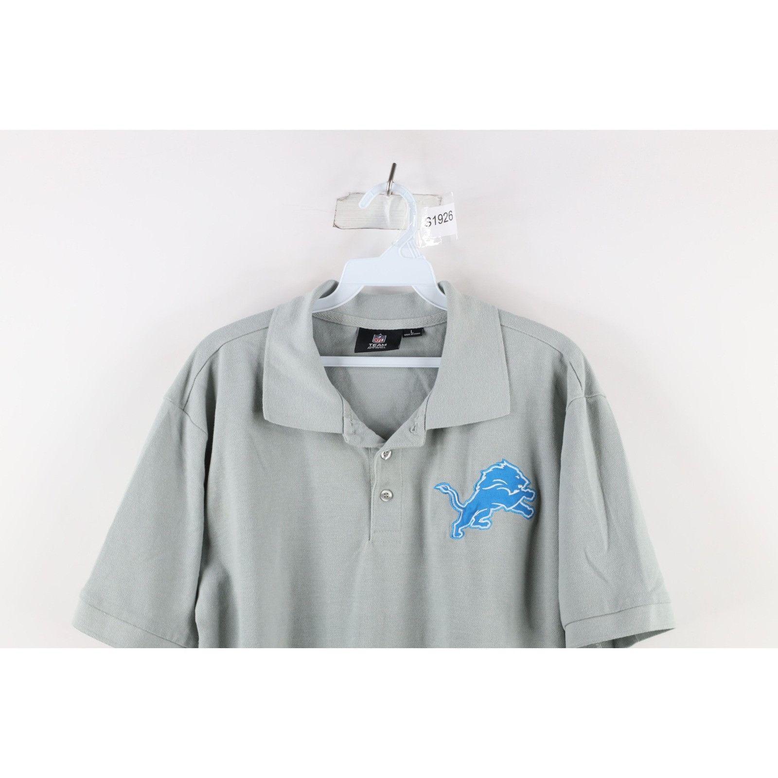 Vintage Vintage Detroit Lions Football Short Sleeve Polo Shirt Size US L / EU 52-54 / 3 - 2 Thumbnail