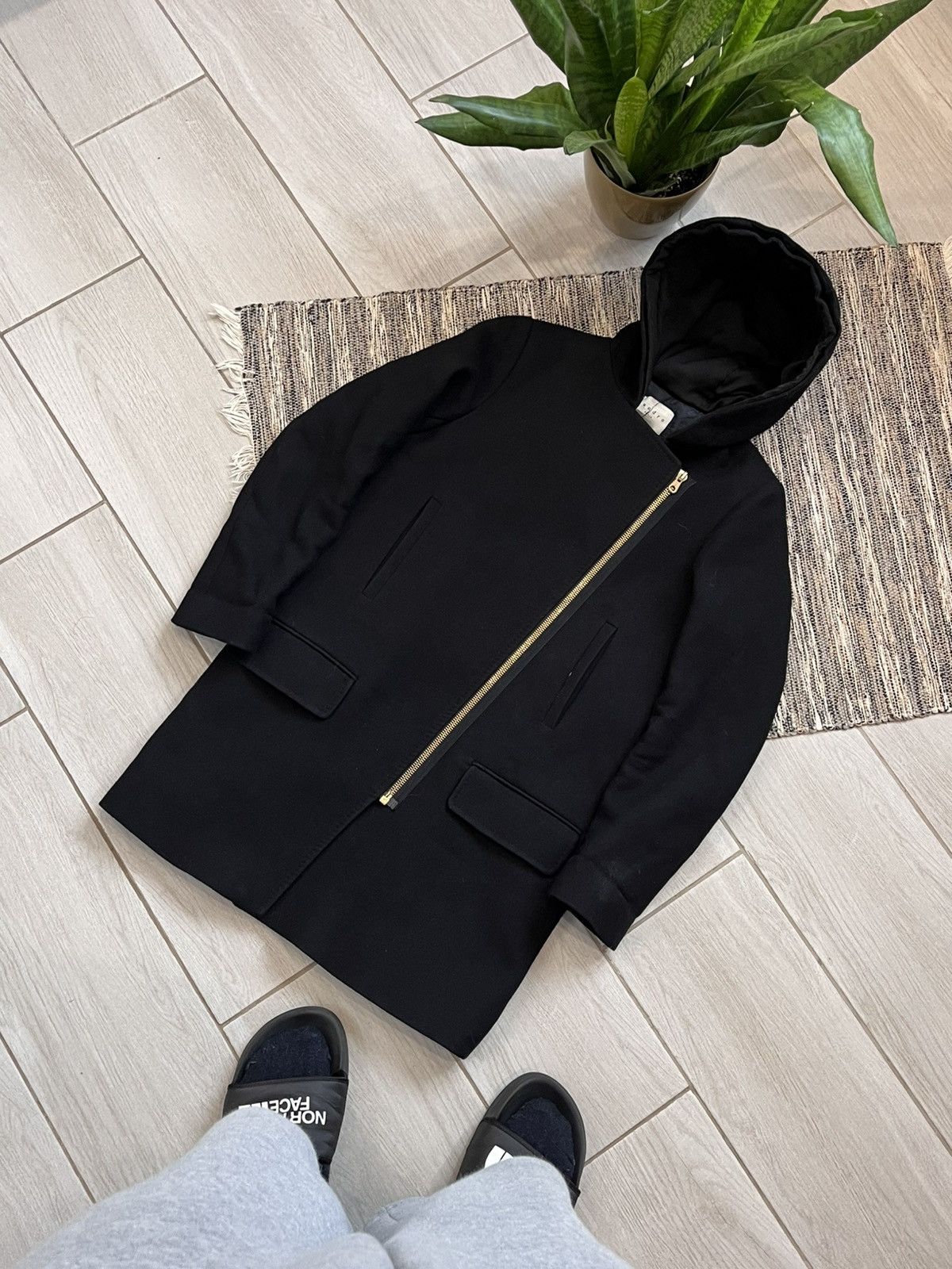 Sandro Sandro Wool Coat Black parka insulated luxury minimalistic Size XS / US 0-2 / IT 36-38 - 1 Thumbnail