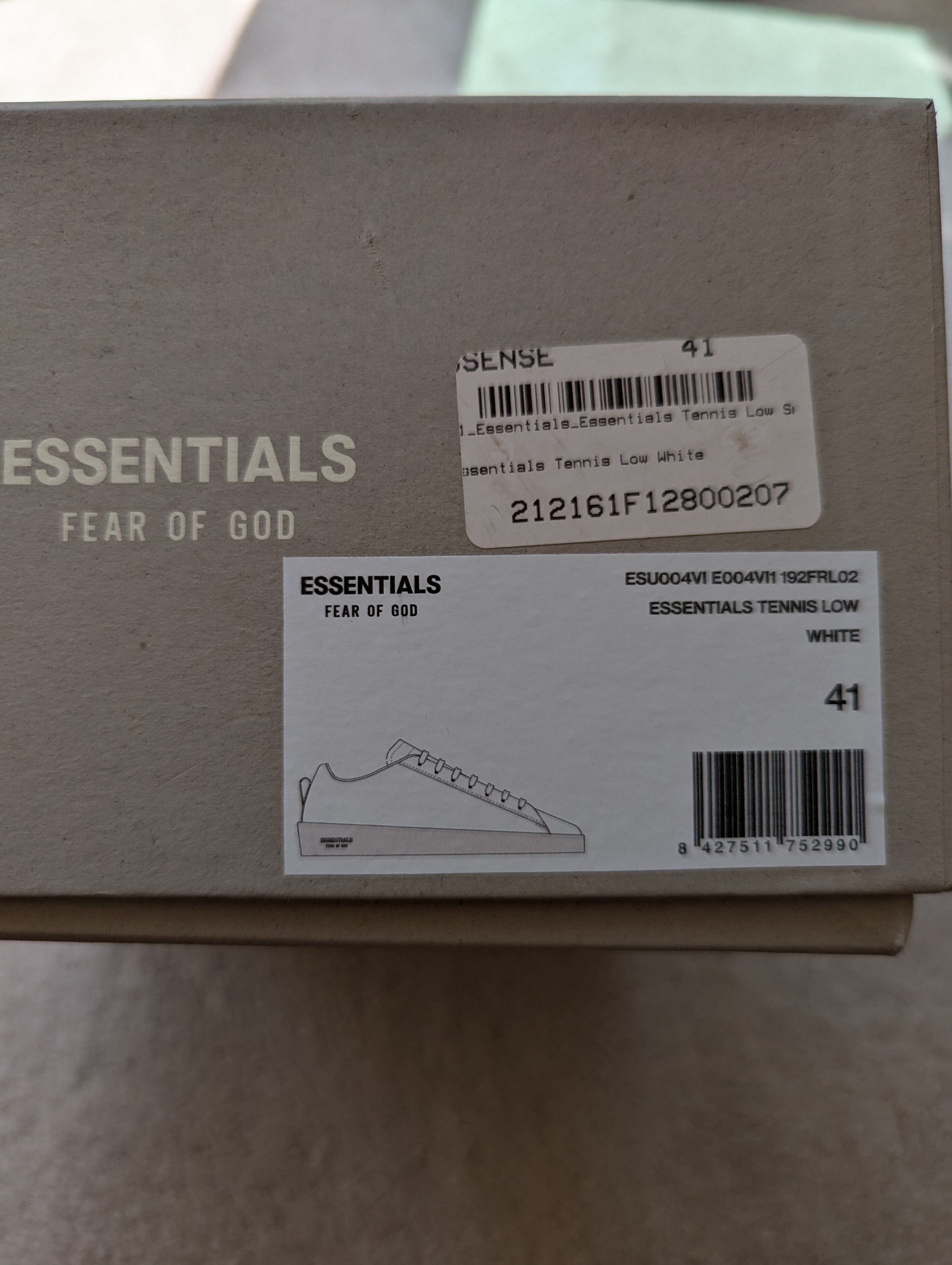 Essentials Fear of God Essentials Tennis Low 'White' Size US 8 / EU 41 - 8 Thumbnail