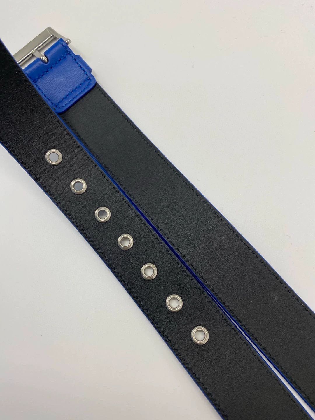 Bottega Veneta Bottega Veneta Blue Knitted Leather Belt Size ONE SIZE - 6 Thumbnail