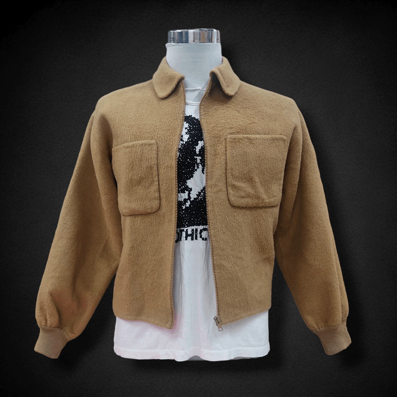 image of Fortino Made In Italy x Italian Designers Vintage Stephan Janson Milano Apolide Srl Camel Wool Jack