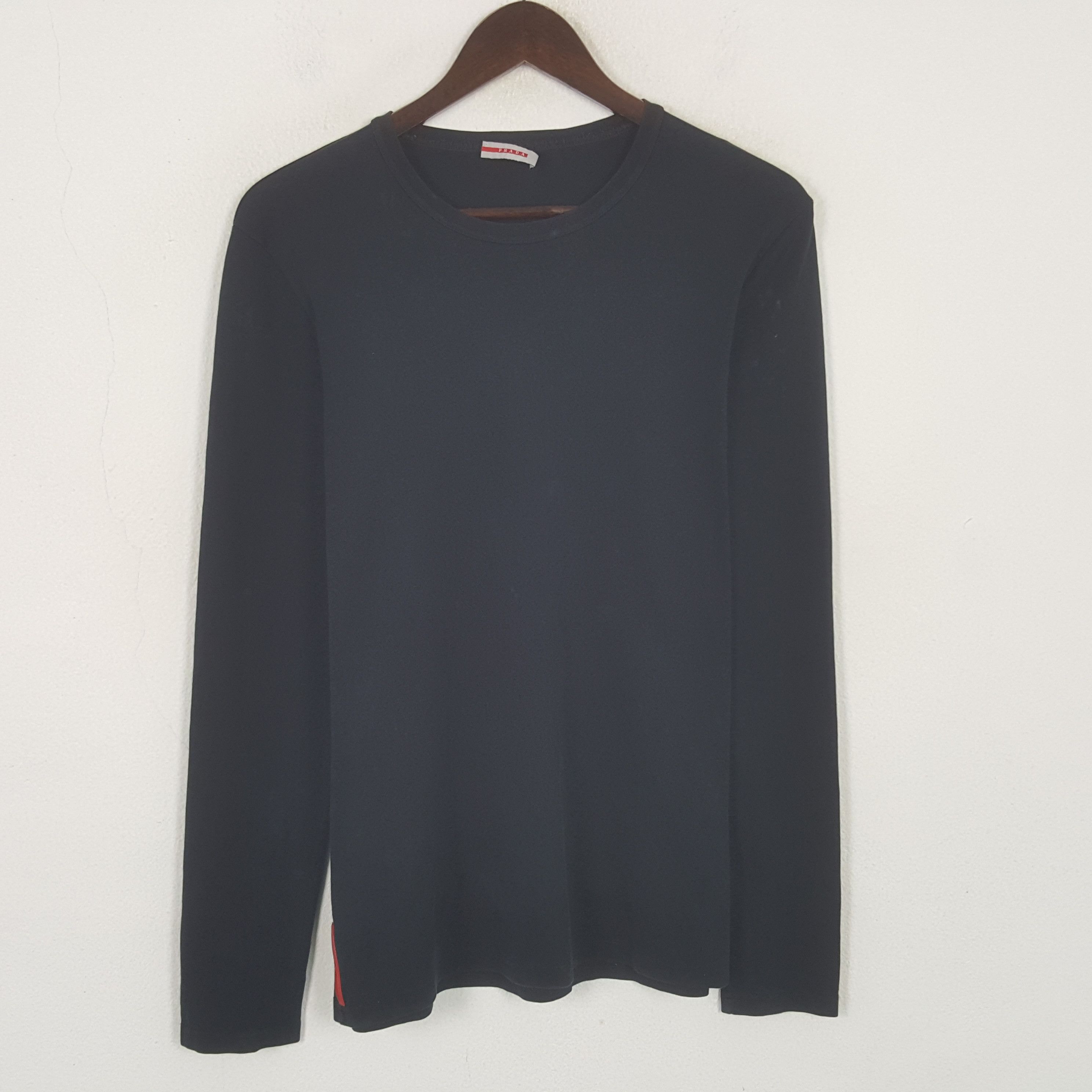 Prada Vintage Prada Plain Black Tshirt Size US M / EU 48-50 / 2 - 1 Thumbnail