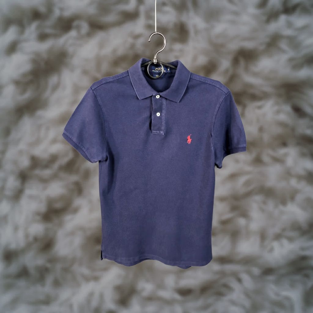 Ralph Lauren Ralph Lauren Polo Men's S Cotton Dark Blue Polo Shirt Slim Fit Short Sleeve Embroidered Logo Size US S / EU 44-46 / 1 - 1 Thumbnail
