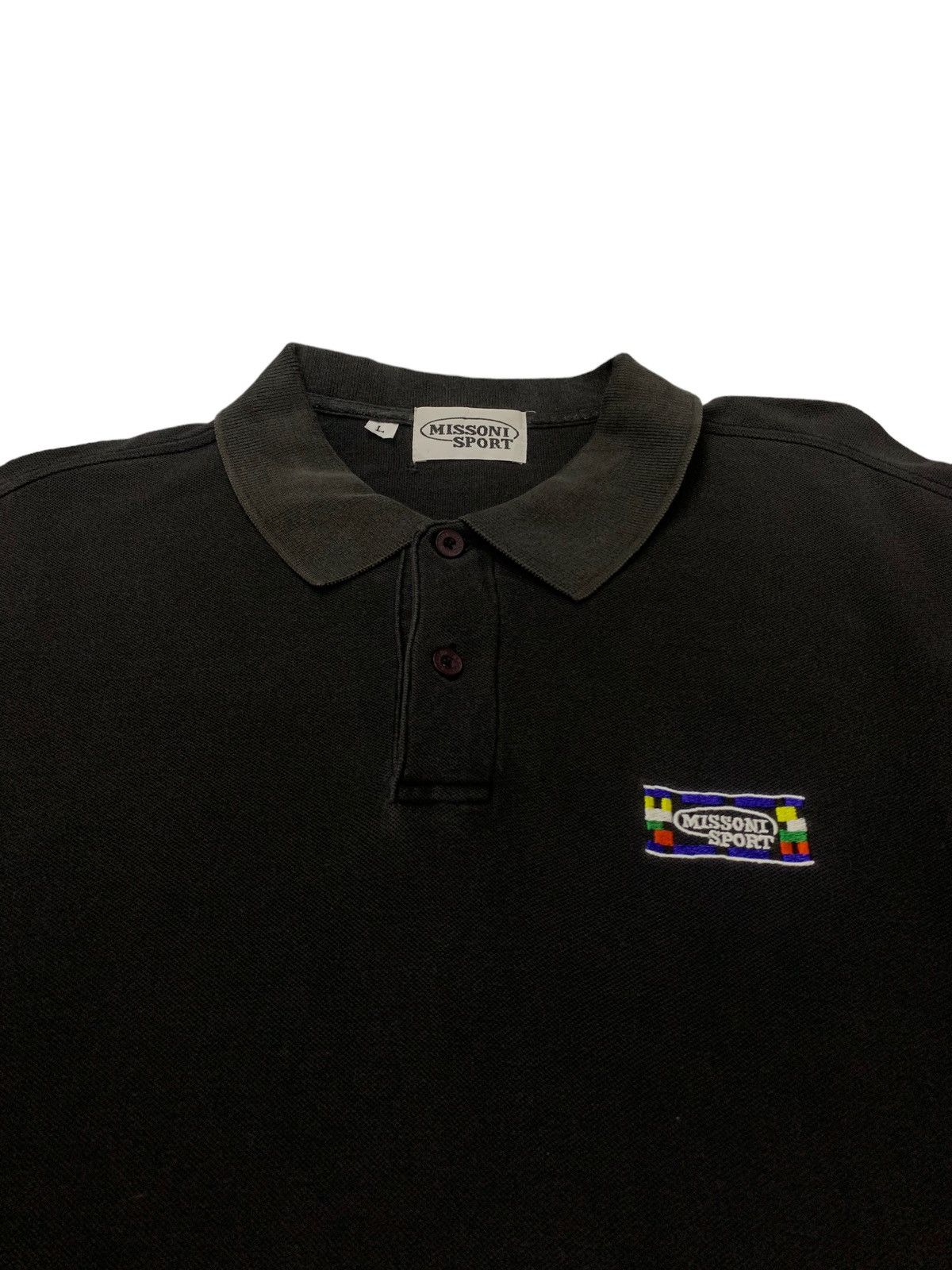 Missoni Faded Missoni Sport Embroidery Logo Polo Tee Size US L / EU 52-54 / 3 - 3 Thumbnail