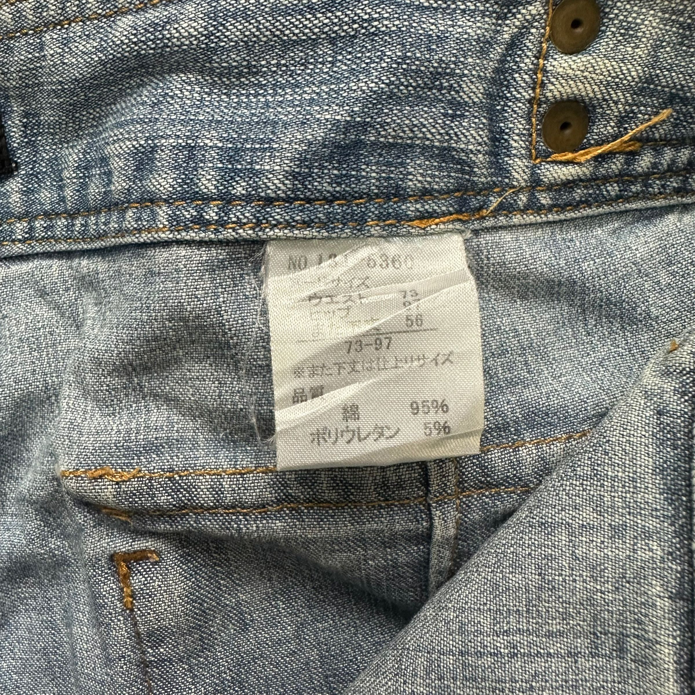 Japanese Brand JOHN JELLO 3 QUARTER WASHED CARGO DENIM PANT #8896-035 Size US 31 - 7 Thumbnail