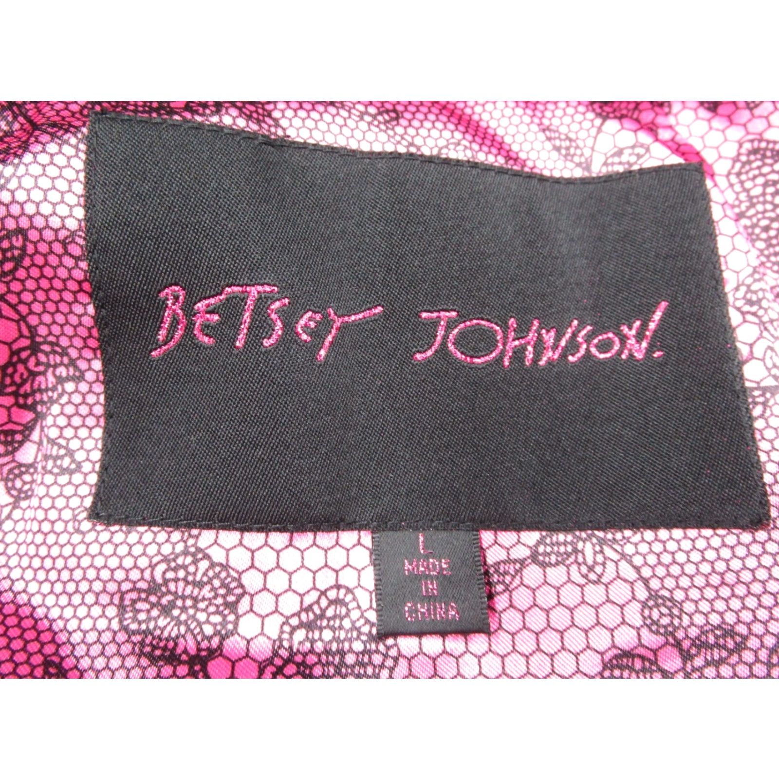 Betsey Johnson Betsey Johnson Jacket Women L Black Removable Hood Snap Front Rear Tie Hooded Pockets All Seasons Belted Long Sleeve Polyester Size L / US 10 / IT 46 - 3 Thumbnail