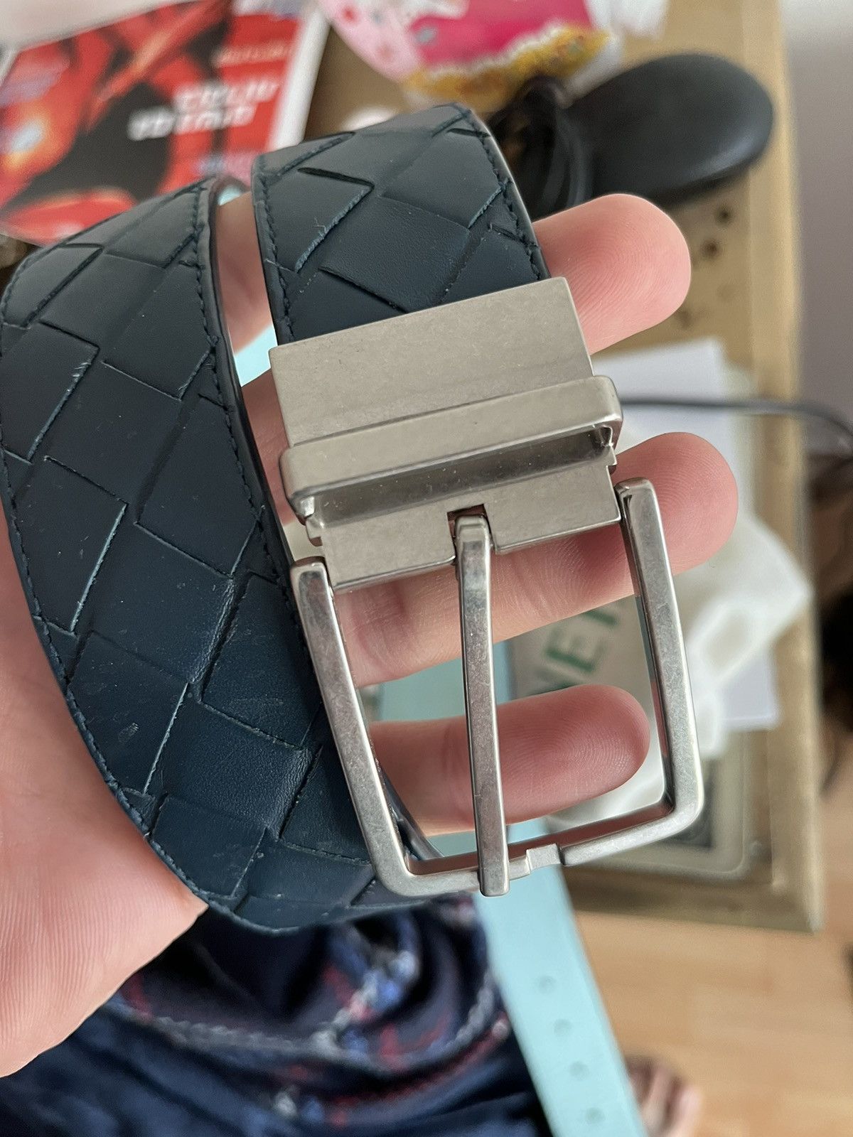 Bottega Veneta Ceinture Réversible Intrecciato Size 34 - 3 Thumbnail