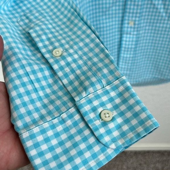 Polo Ralph Lauren × Ralph Lauren Polo by Ralph Lauren Men's Green Gingham Checkered Shirt Emb Size US L / EU 52-54 / 3 - 3 Thumbnail