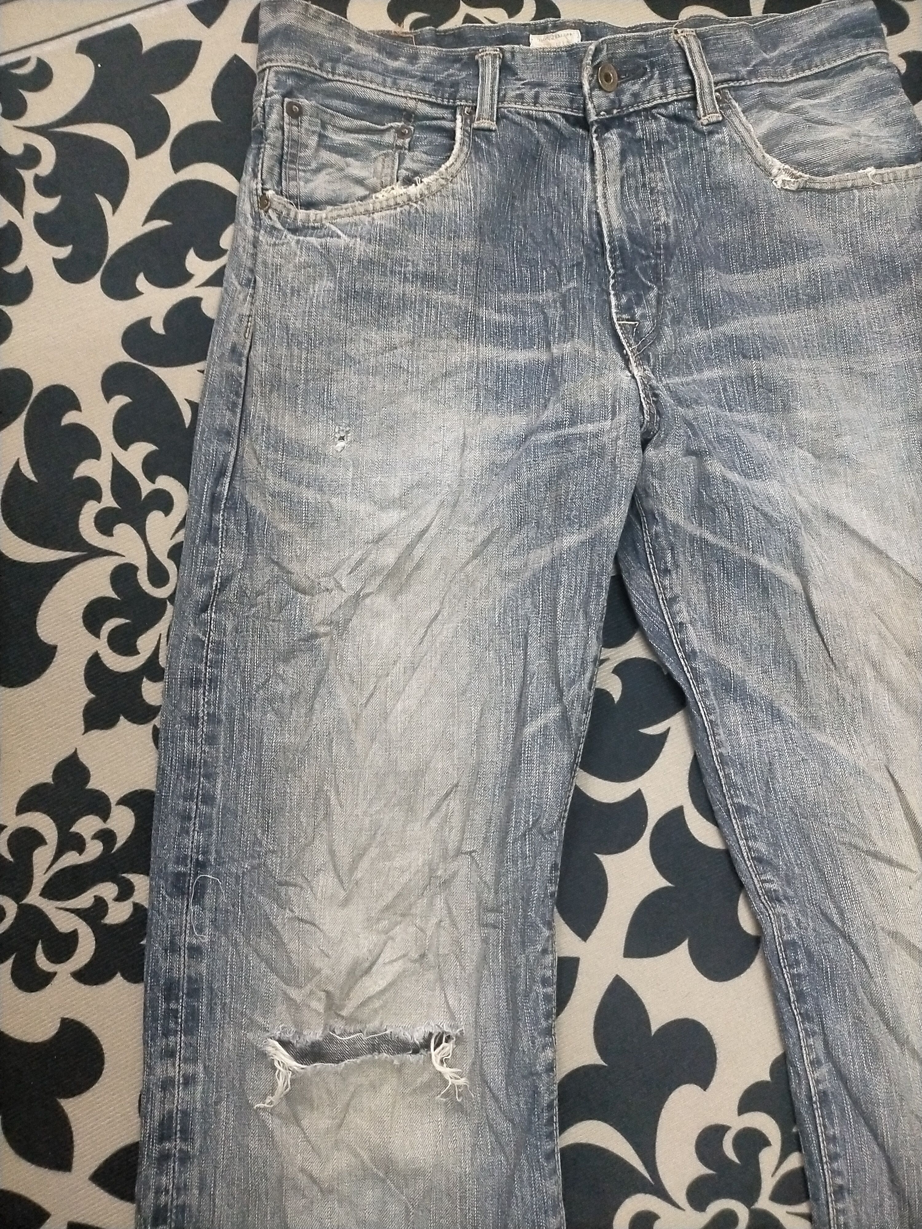 Edwin × If Six Was Nine 🔥Sick🔥Edwin 505 Ripped Distressed Selvedge Jeans Size US 31 - 3 Thumbnail