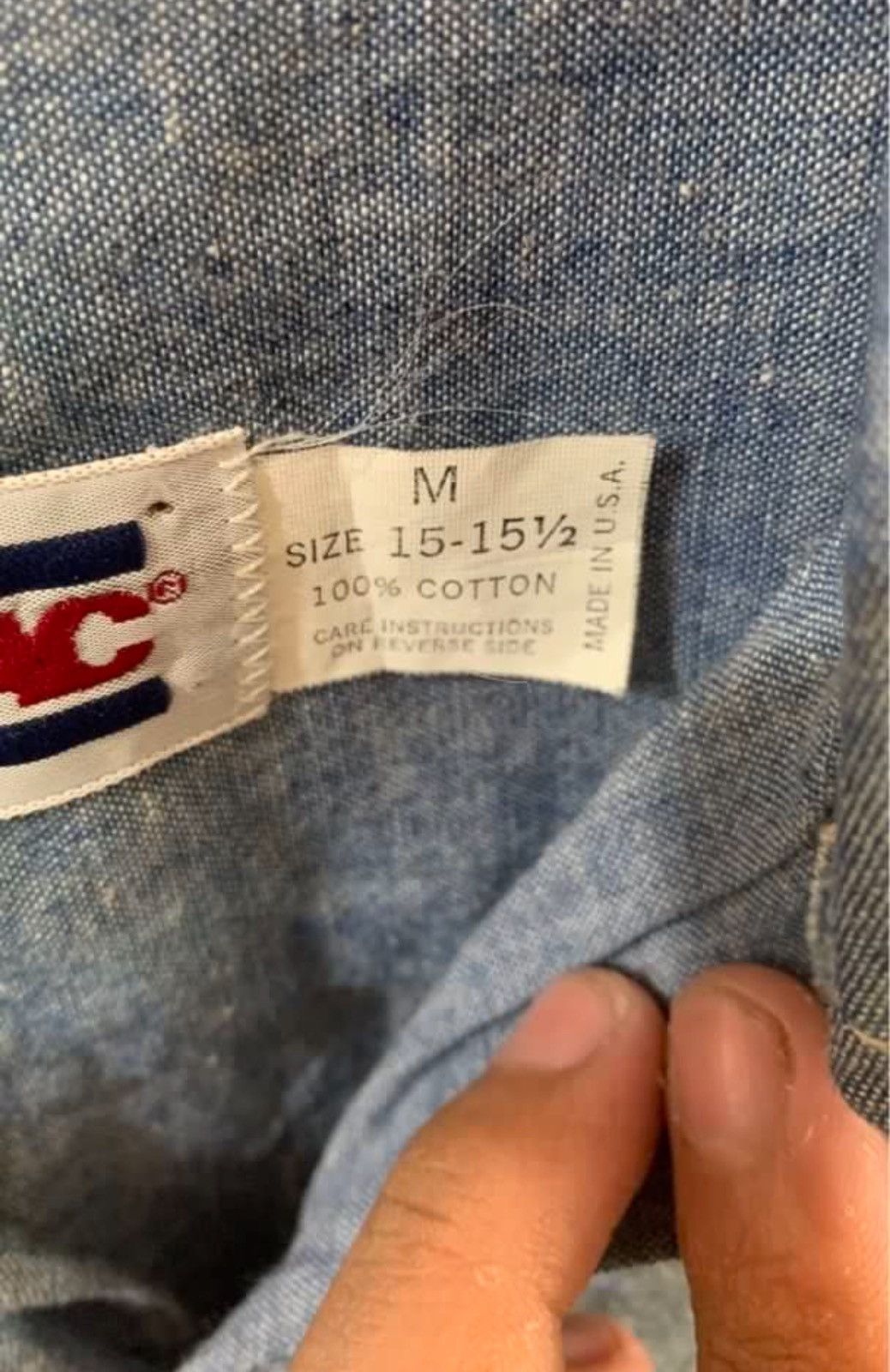 Big Mac Bicmac 80s vintage chambray shirt double pocket Size US L / EU 52-54 / 3 - 5 Thumbnail