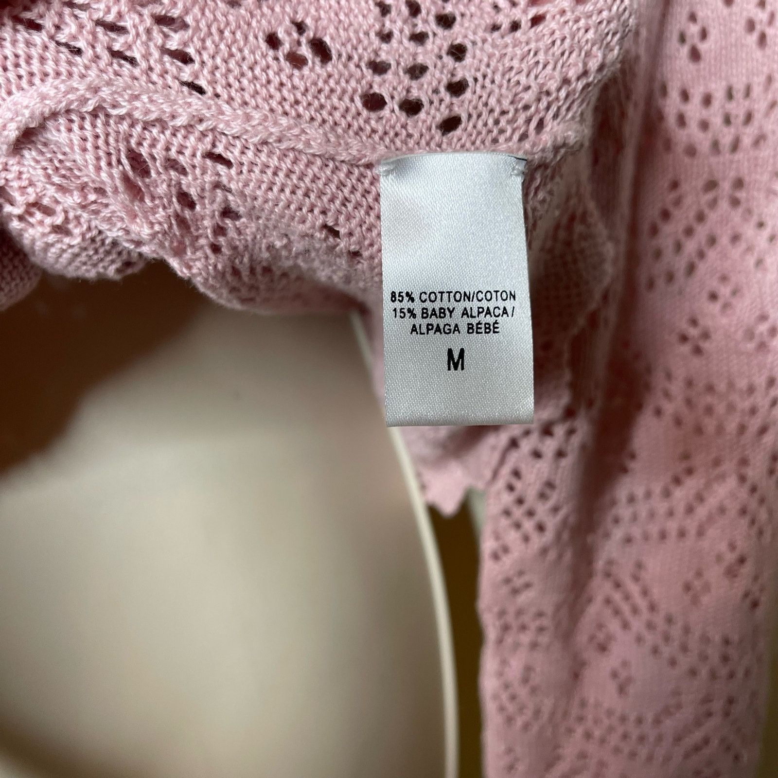 LoveShackFancy LOVESHACKFANCY Natalie Long Sleeve Pullover Sweater Pink M Size M / US 6-8 / IT 42-44 - 4 Thumbnail