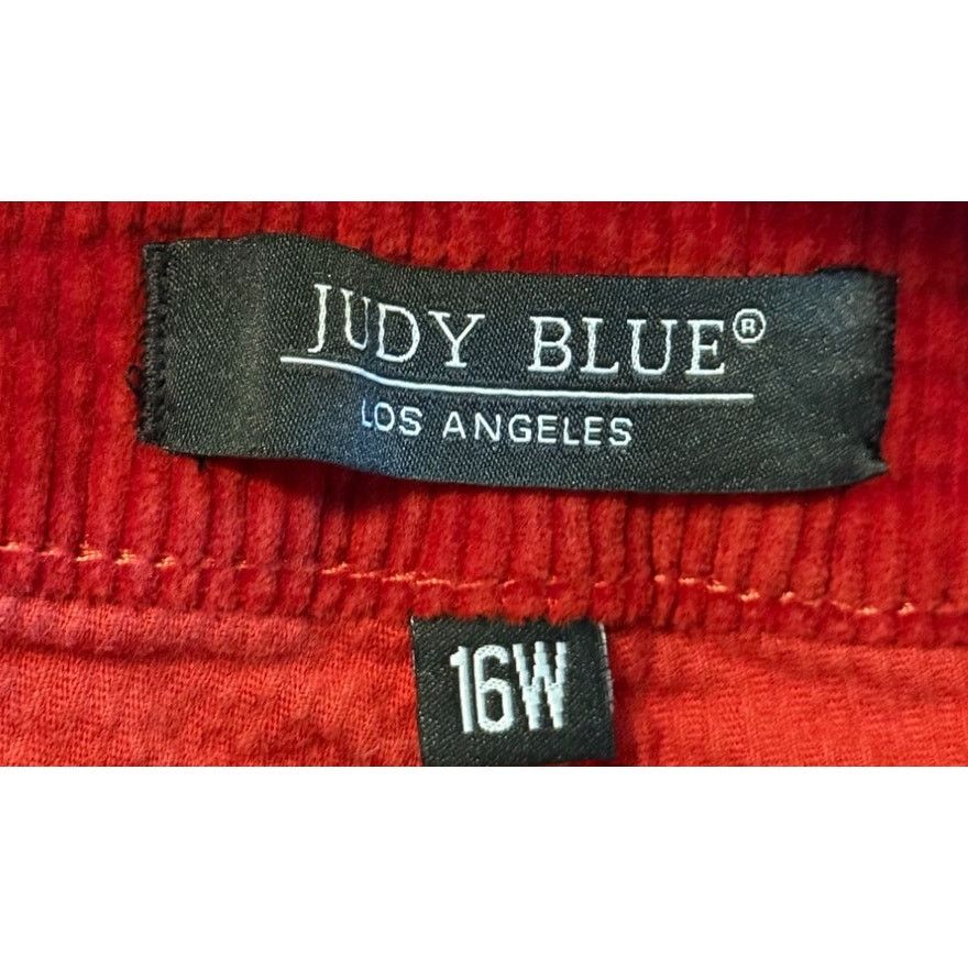 Judy Blue Judy Blue Pants Women 16W Red Corduroy Plus Size Ankle Size 33" - 5 Thumbnail