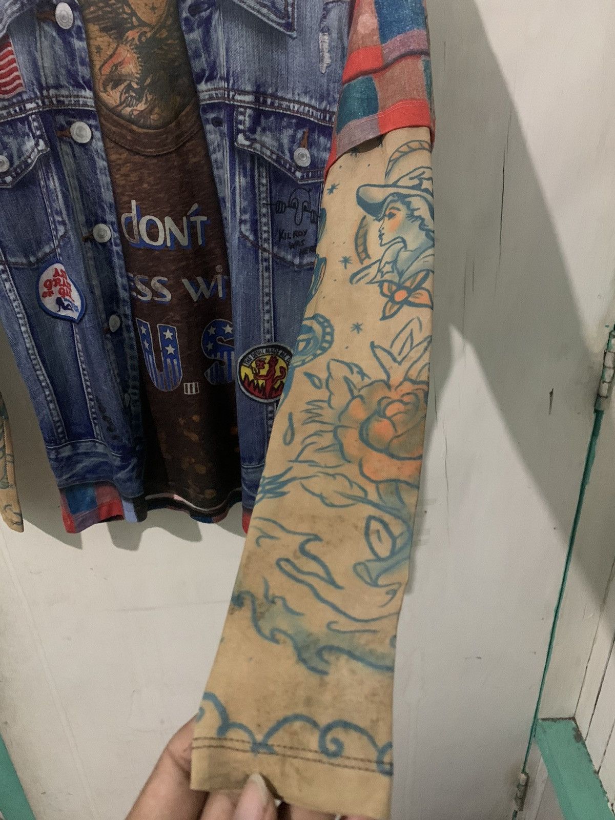 Hysteric Glamour × If Six Was Nine × Le Grande Bleu (L.G.B.) Japanese tattoo t-shirt Paul Gaultier style Size US M / EU 48-50 / 2 - 9 Thumbnail