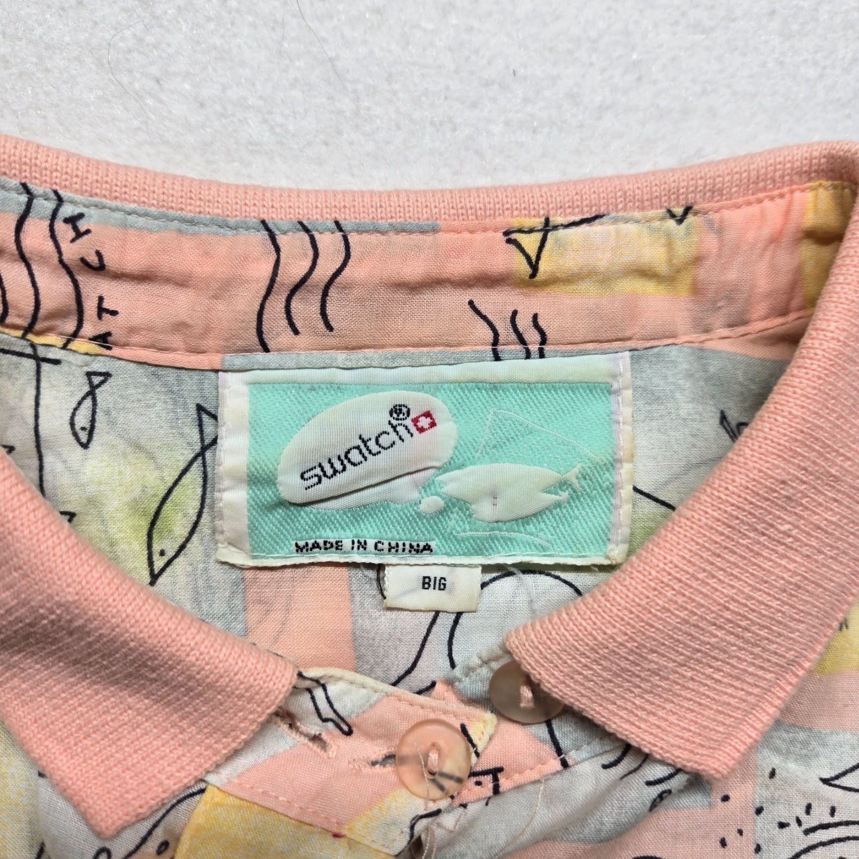 Swatch VINTAGE Swatch Button-Up Shirt Adult Women's XL Pink Solid 90s Stitch Size XL / US 12-14 / IT 48-50 - 3 Thumbnail