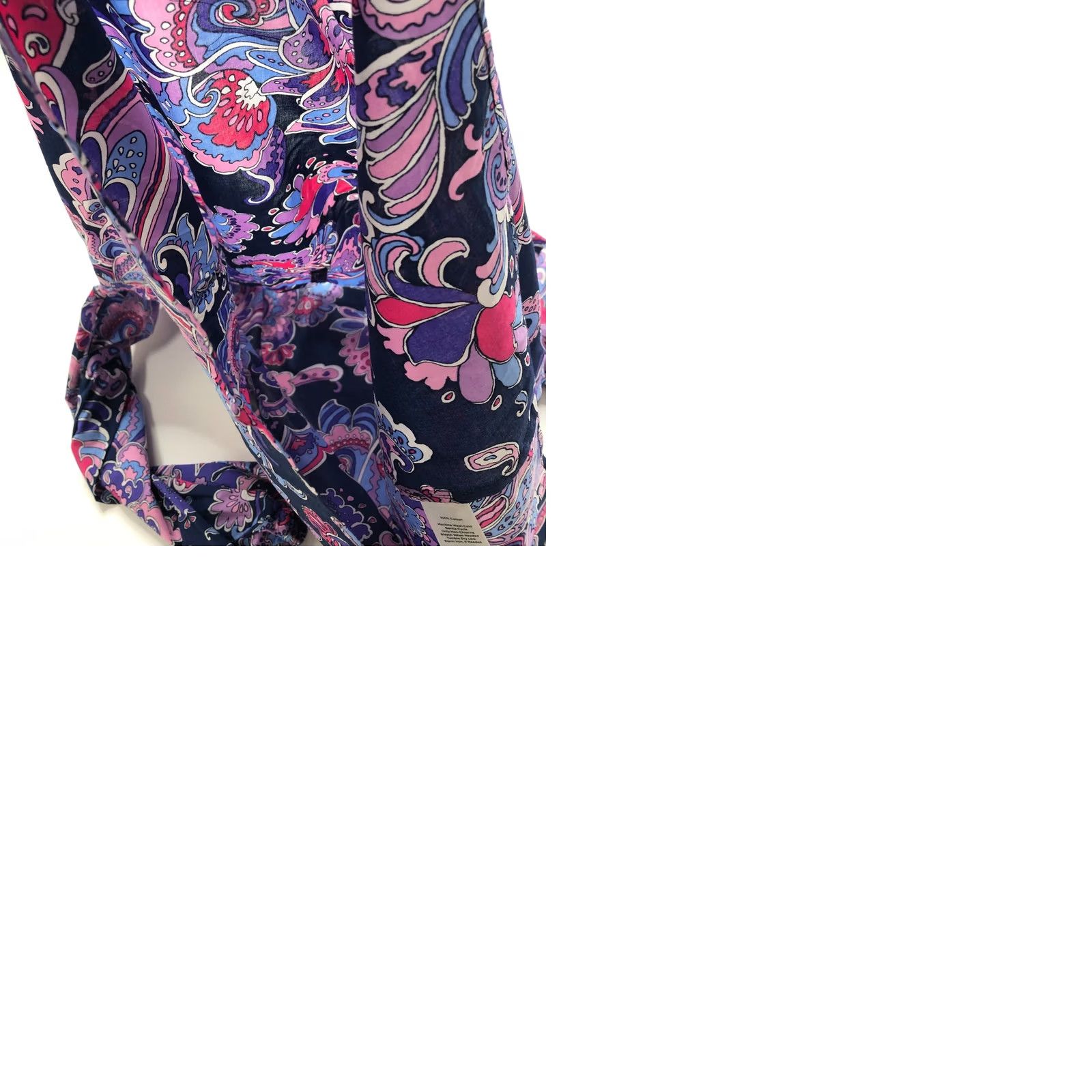 Talbots Talbots Plus 1X Paisley Smock Popover Pullover Button Top Blouse Blue MINT Shirt Womens 1X Paisley Long Sleeve Scoop Neck Button Accent Casual Blouse Size XL / US 12-14 / IT 48-50 - 9 Thumbnail