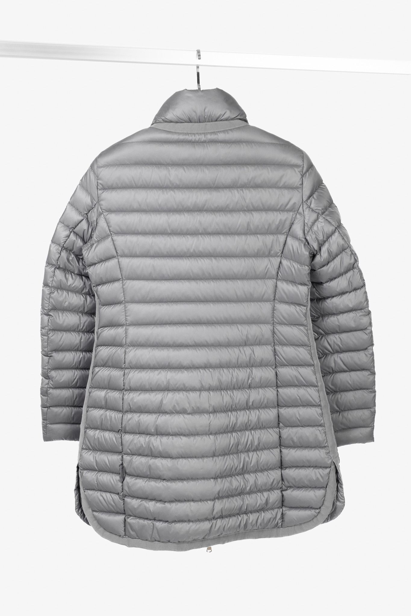 Moncler Moncler Longue Saison Bogue Grey Nylon Puffer Coat Size L / US 10 / IT 46 - 2 Thumbnail