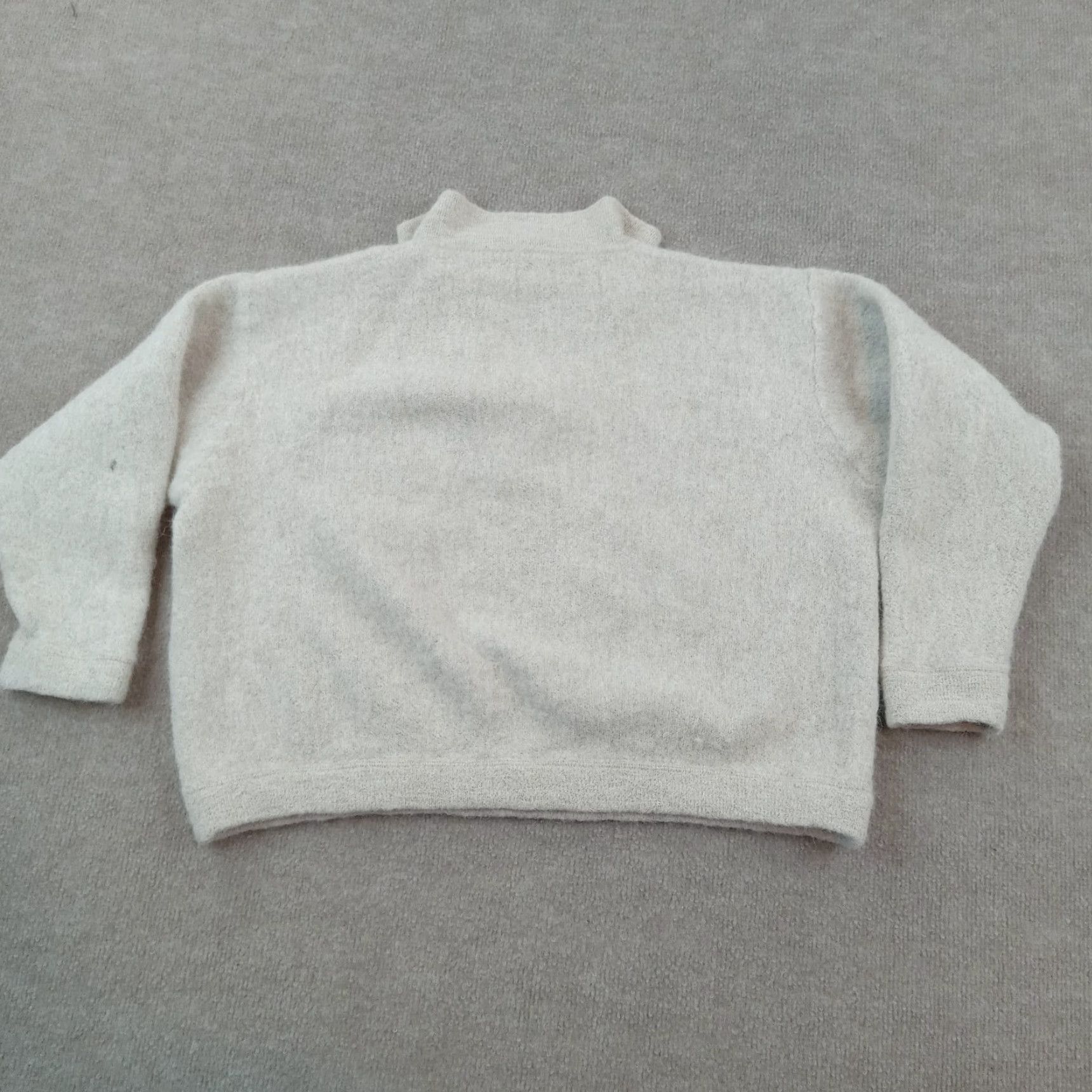 Vintage Fairway Greene Womens Sweater Extra Large XL Beige Cropped Mock Neck Pullover Size XL / US 12-14 / IT 48-50 - 7 Thumbnail