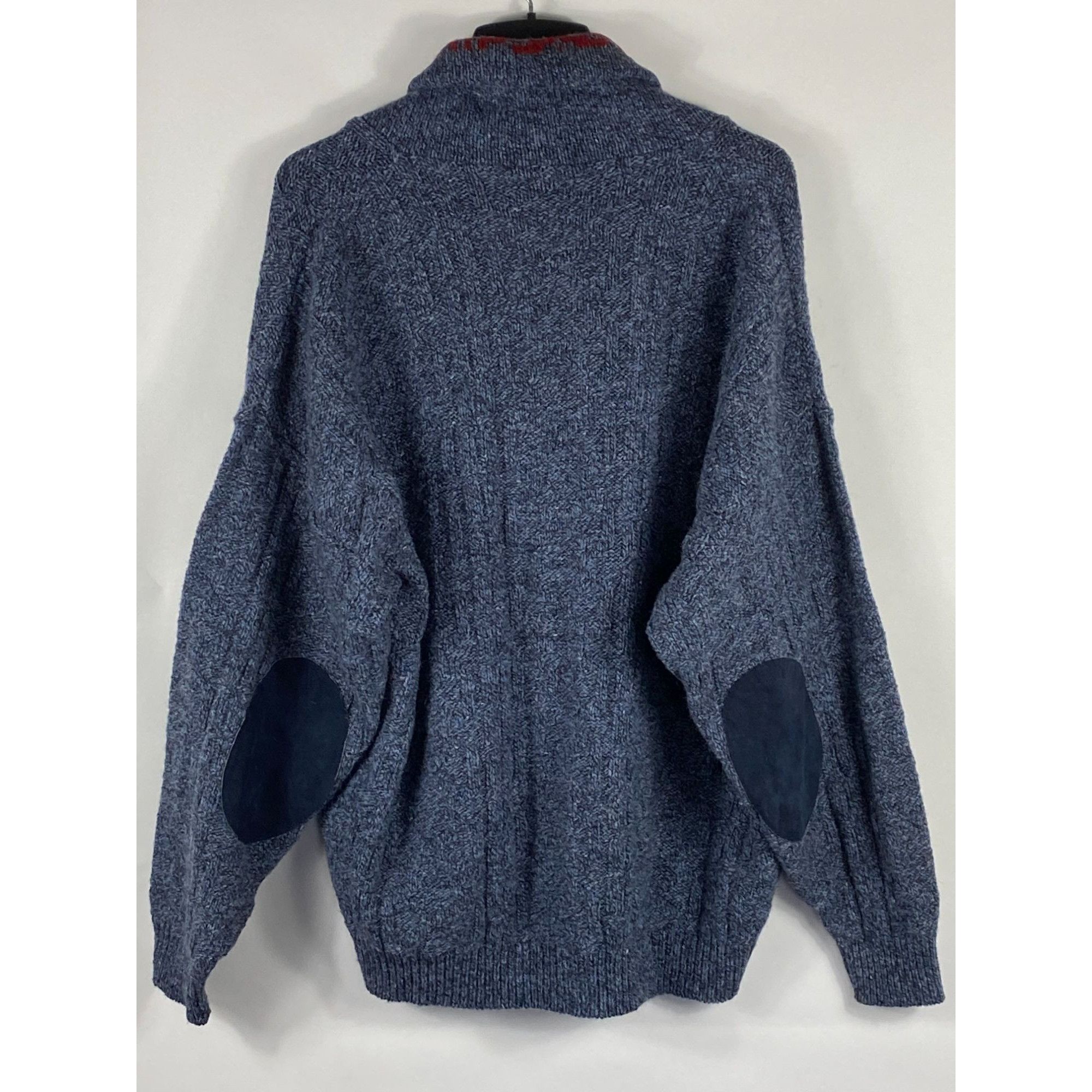 Lands End Vintage Lands' End Wool and Nylon Cardigan Sweater Navy Blue ...