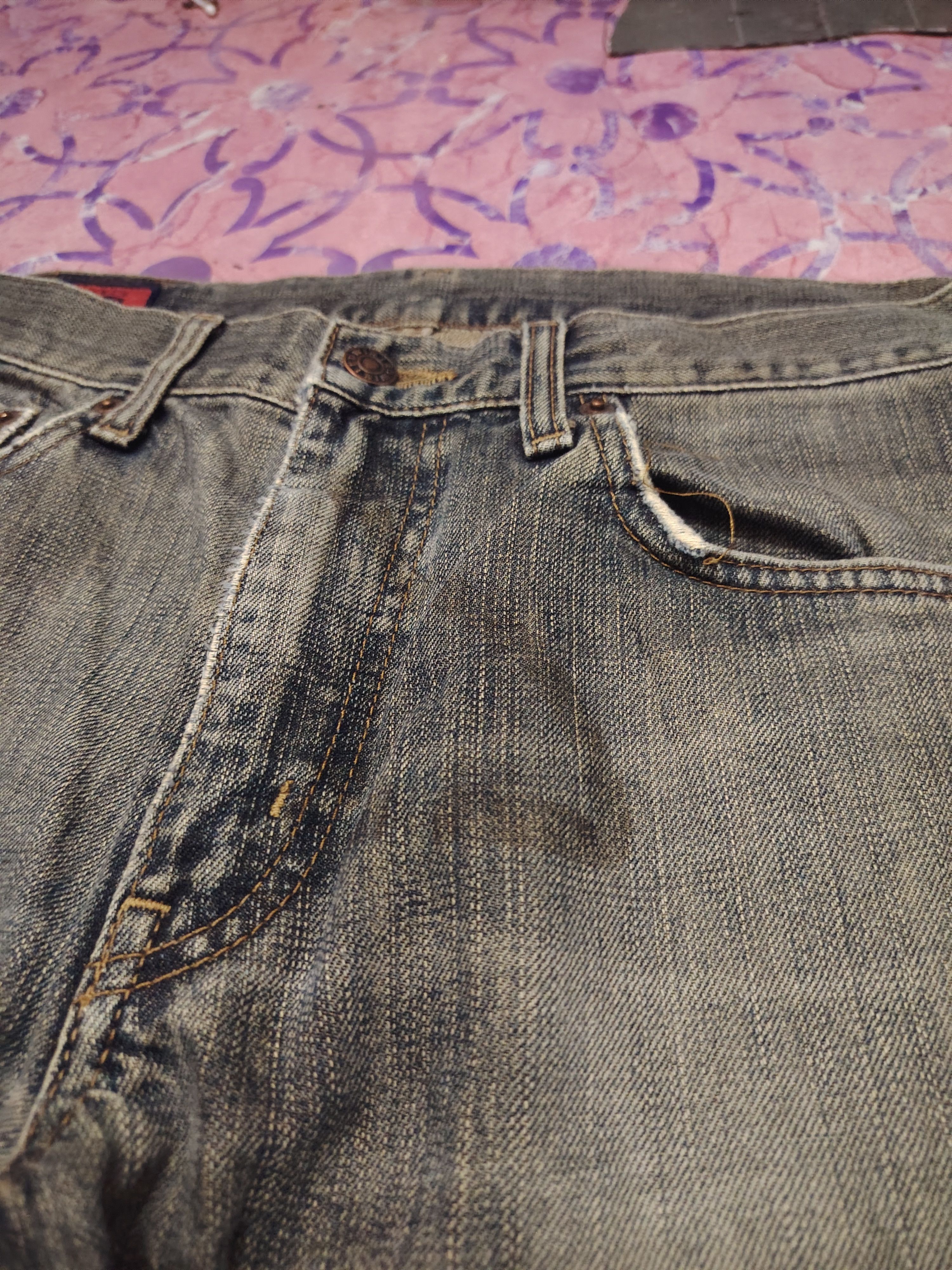 Edwin Japanese Edwin Studed Jeans Distressed Jeans Size US 31 - 6 Thumbnail