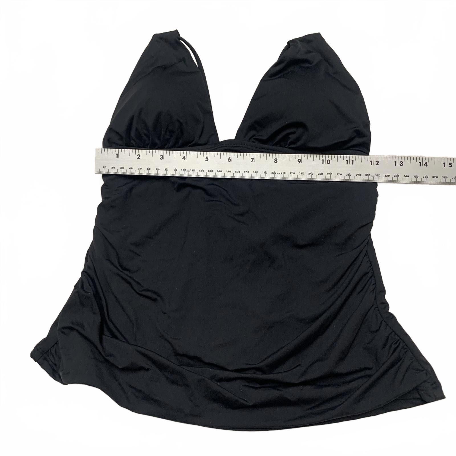 Other La Blanca Women's Size 10 Black Halter Swim Top Ruched Bust Size ONE SIZE - 9 Thumbnail