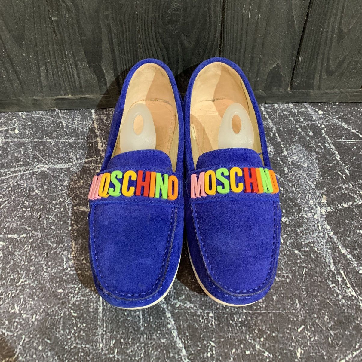 Moschino Moschino Blue Suede Moccasins Loafers Size 35 EU 22 CM Size US 5 / IT 35 - 6 Thumbnail